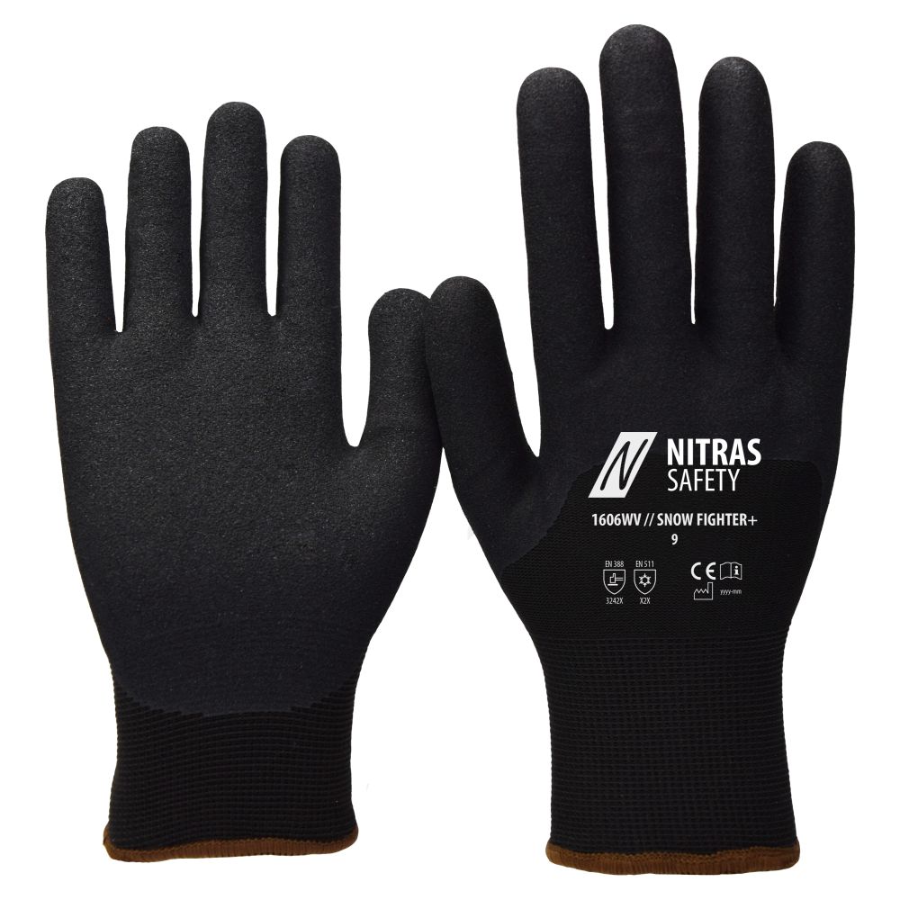 NITRAS SNOW FIGHTER+, Winterhandschuhe, schwarz, EN 388, EN 511 Produktbild img1 L