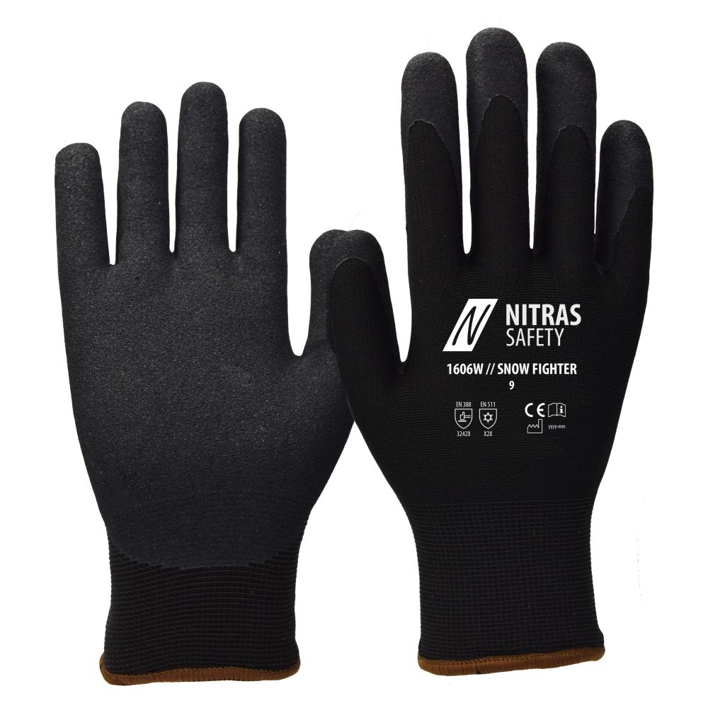 NITRAS SNOW FIGHTER, Winterhandschuhe, schwarz, EN 388, EN 511 Produktbild img1 L