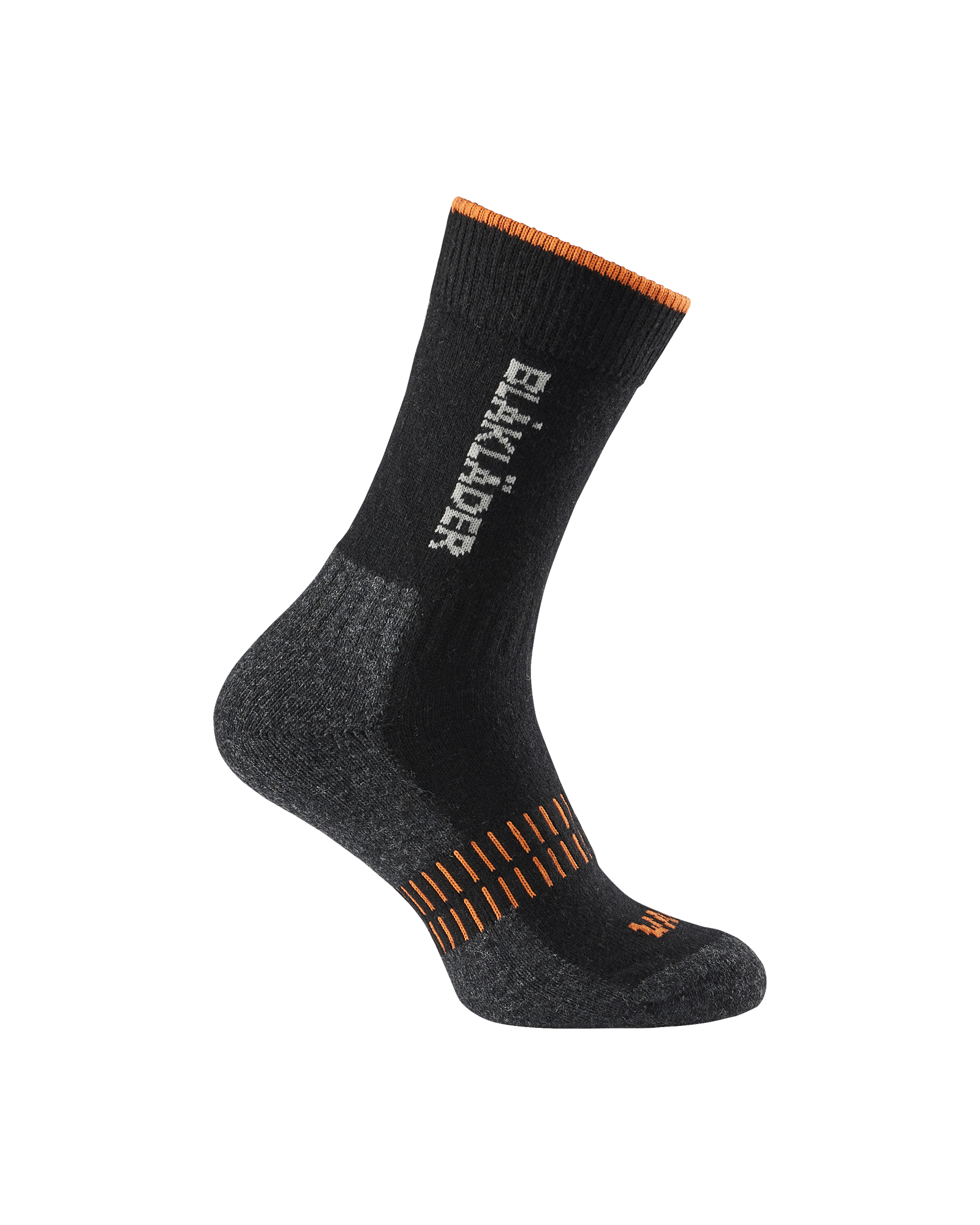 Blåkläder Socken WARM Schwarz/NEON Orange 45-48 Produktbild img1 L