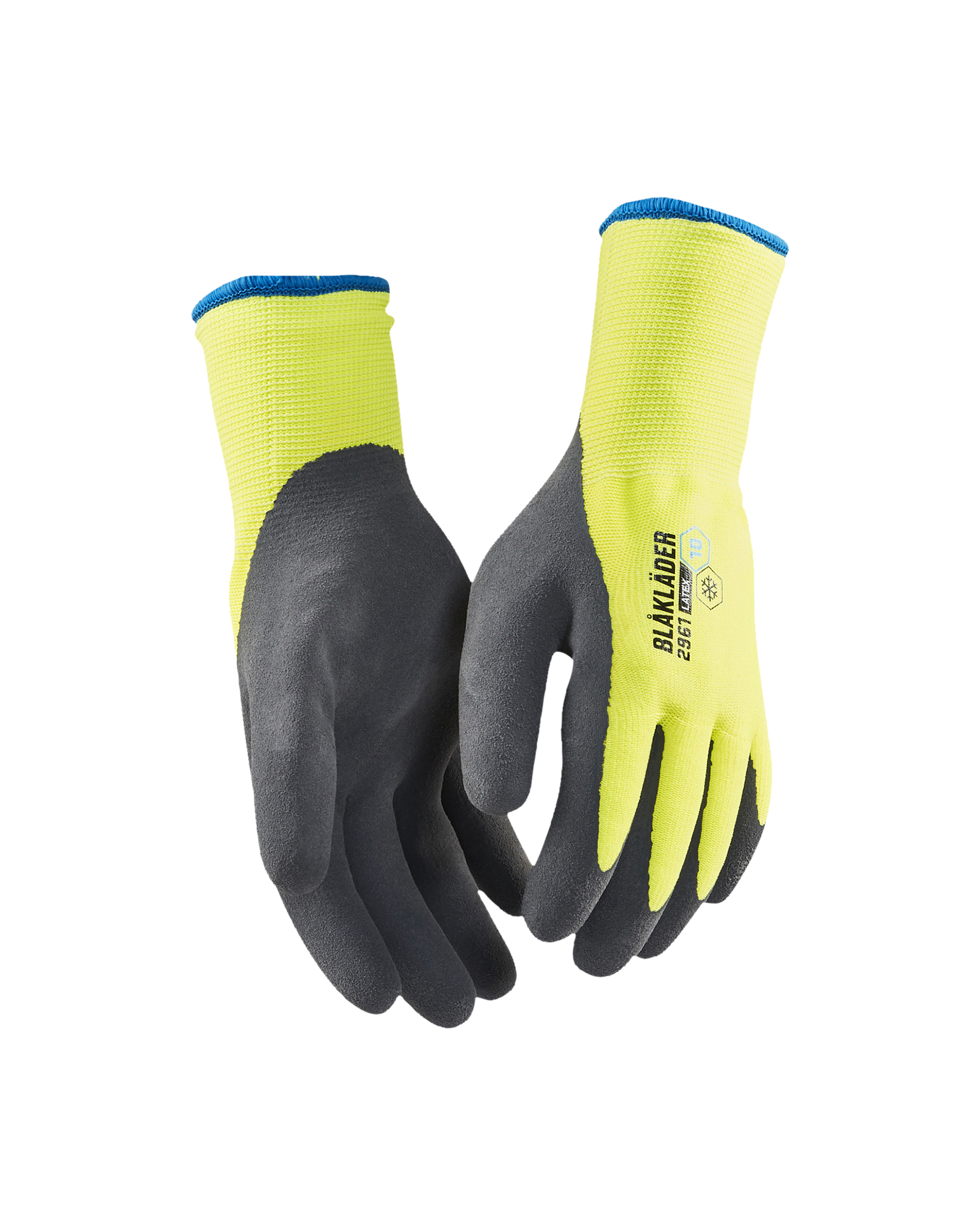 Blåkläder Handschuh Handwerk gefüttert, Latex überzogen High Vis Gelb 7 Produktbild img1 L