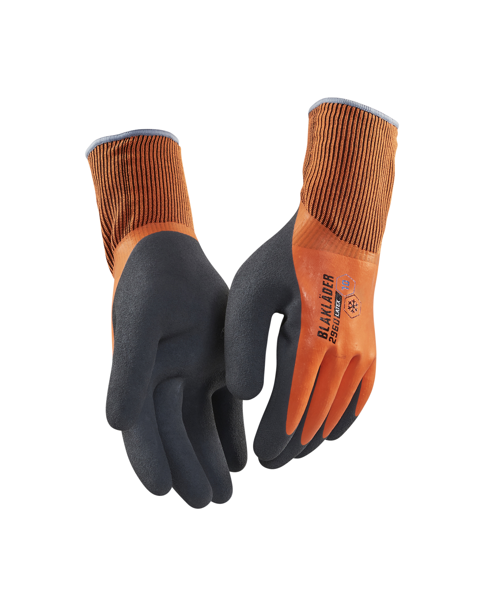 Blåkläder Arbeitshandschuh gefüttert und wasserabweisend, Latex überzogen High Vis Orange 7 Produktbild img1 L