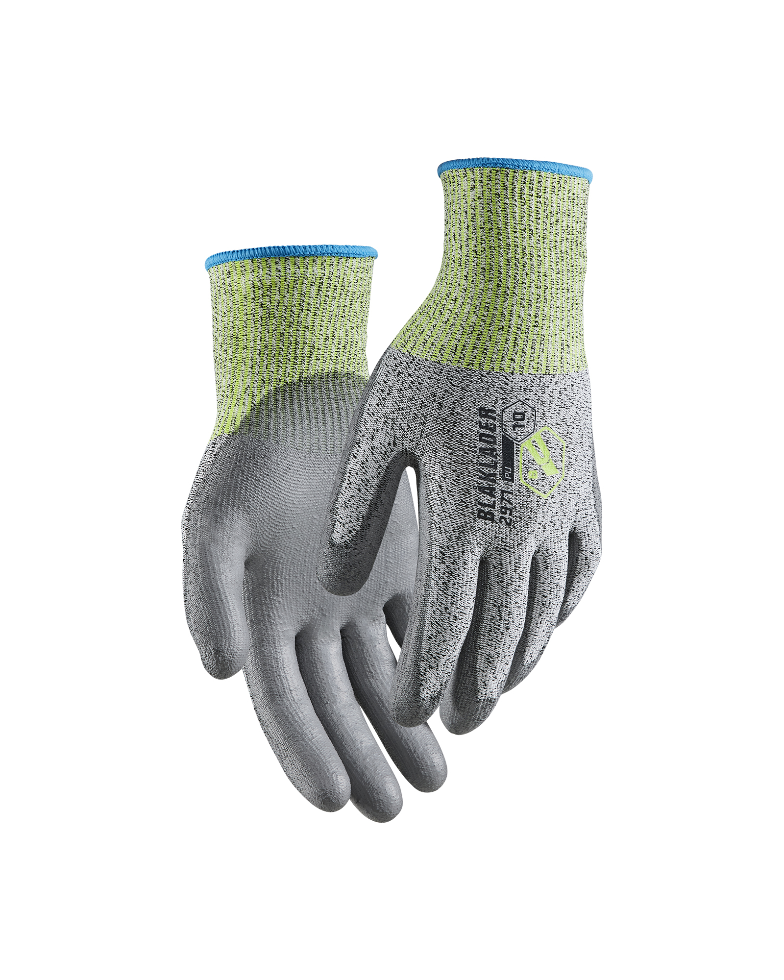 Blåkläder Schnittschutz Handschuh B PU-getaucht Schwarz/Weiß 6 Produktbild img1 L