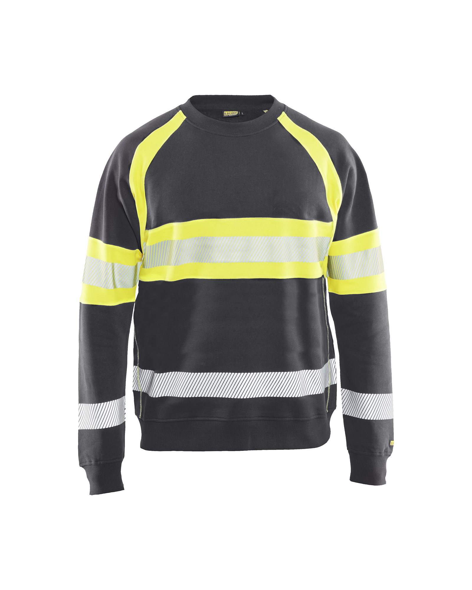 Blåkläder High Vis Sweater Mittelgrau/High Vis Gelb Produktbild img1 L