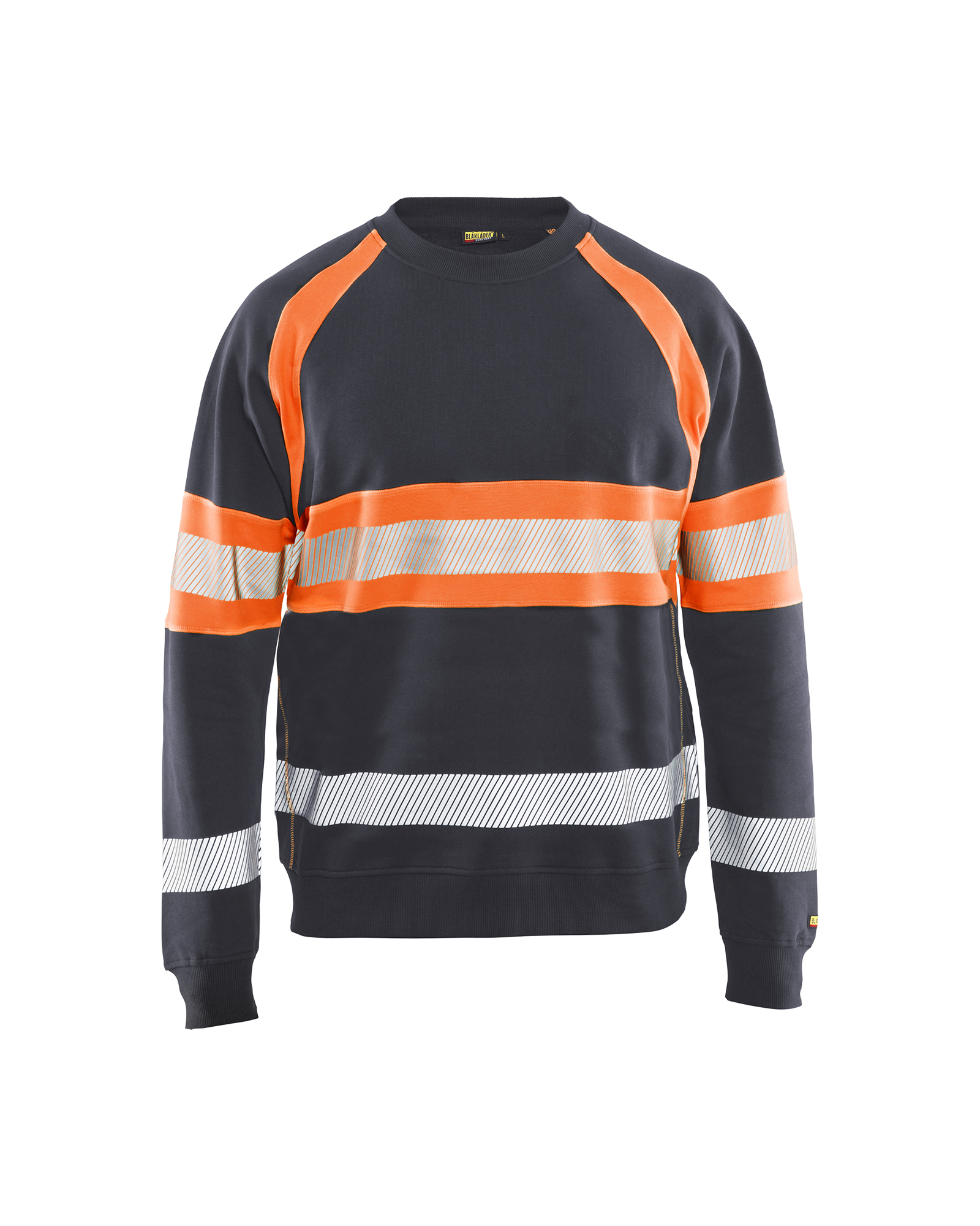 Blåkläder High Vis Sweater Mittelgrau/High Vis Orange Produktbild img1 L