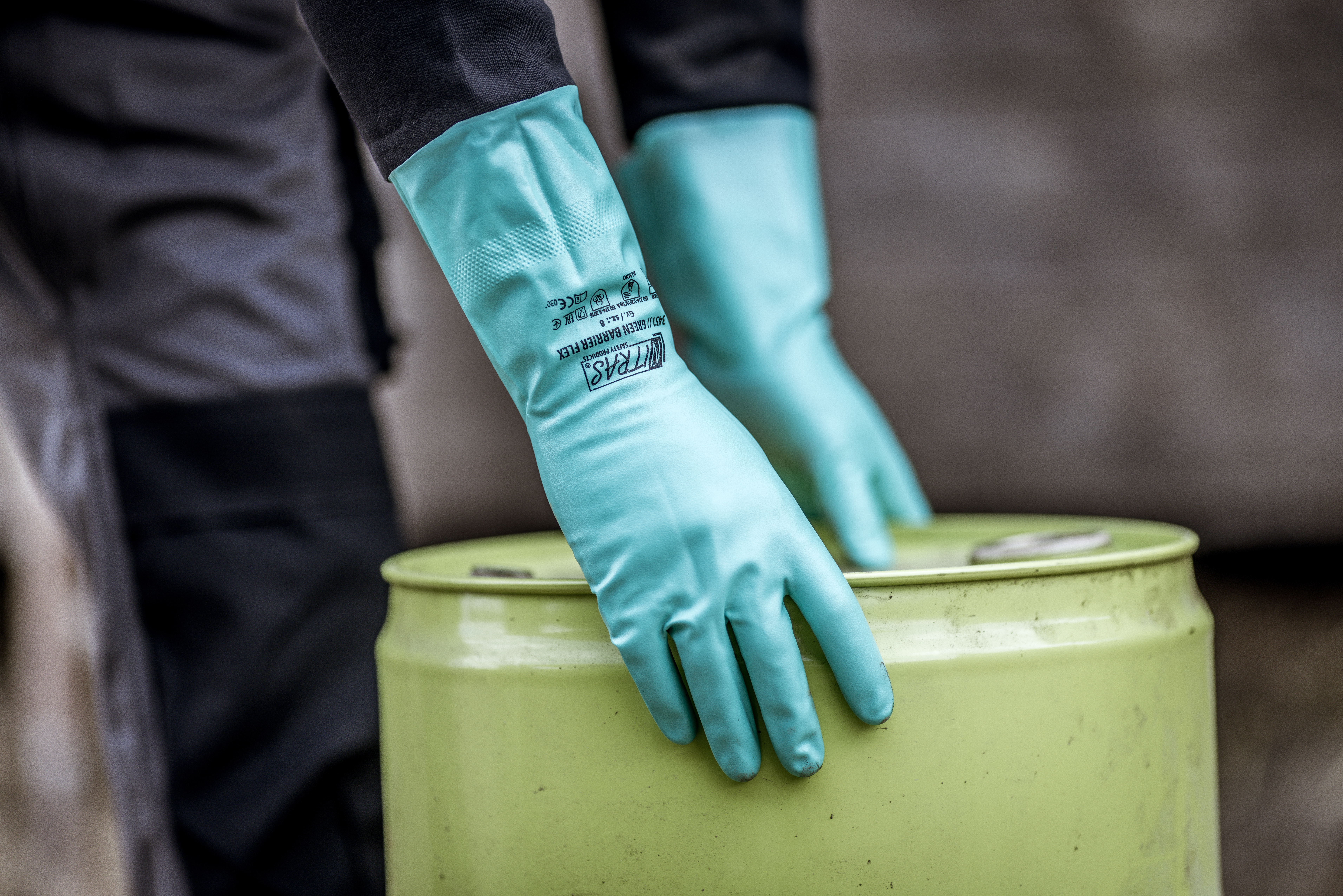 NITRAS GREEN BARRIER FLEX, Chemikalienschutzhandschuhe, grün, EN 388, EN ISO 374 Produktbild img2 L