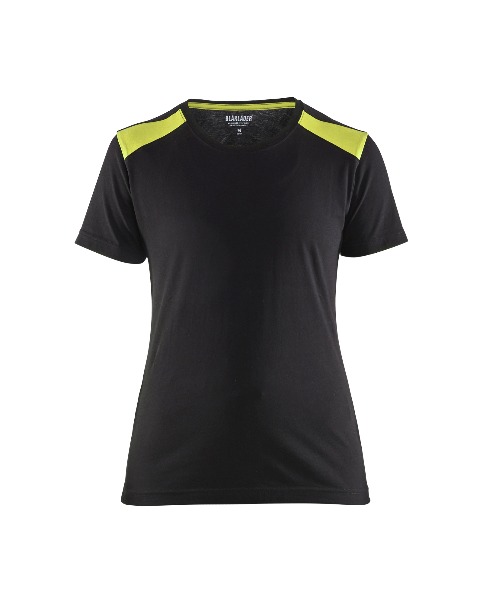 Blåkläder Damen T-Shirt Schwarz/Gelb Produktbild img1 L