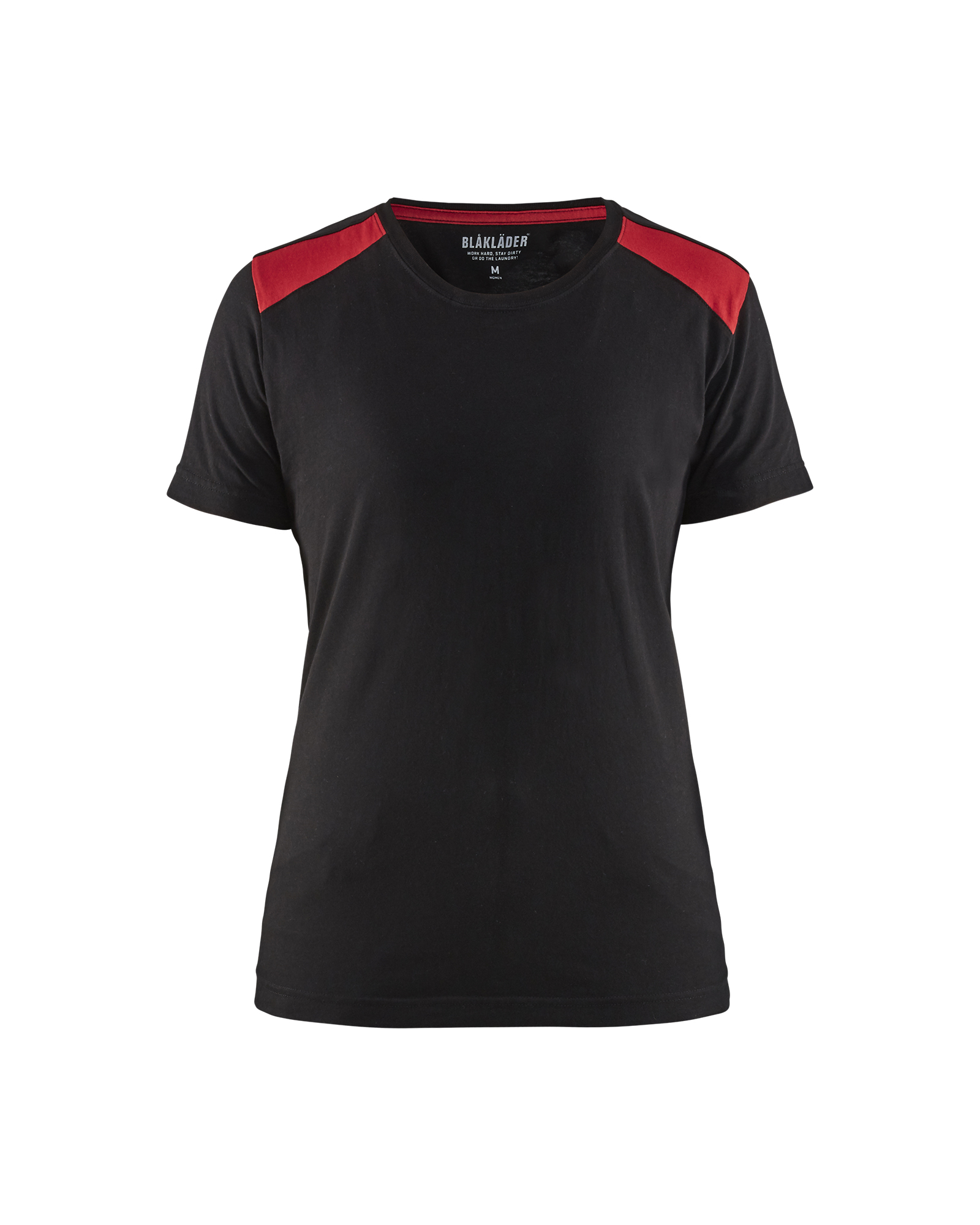 Blåkläder Damen T-Shirt Schwarz/Rot Produktbild img1 L
