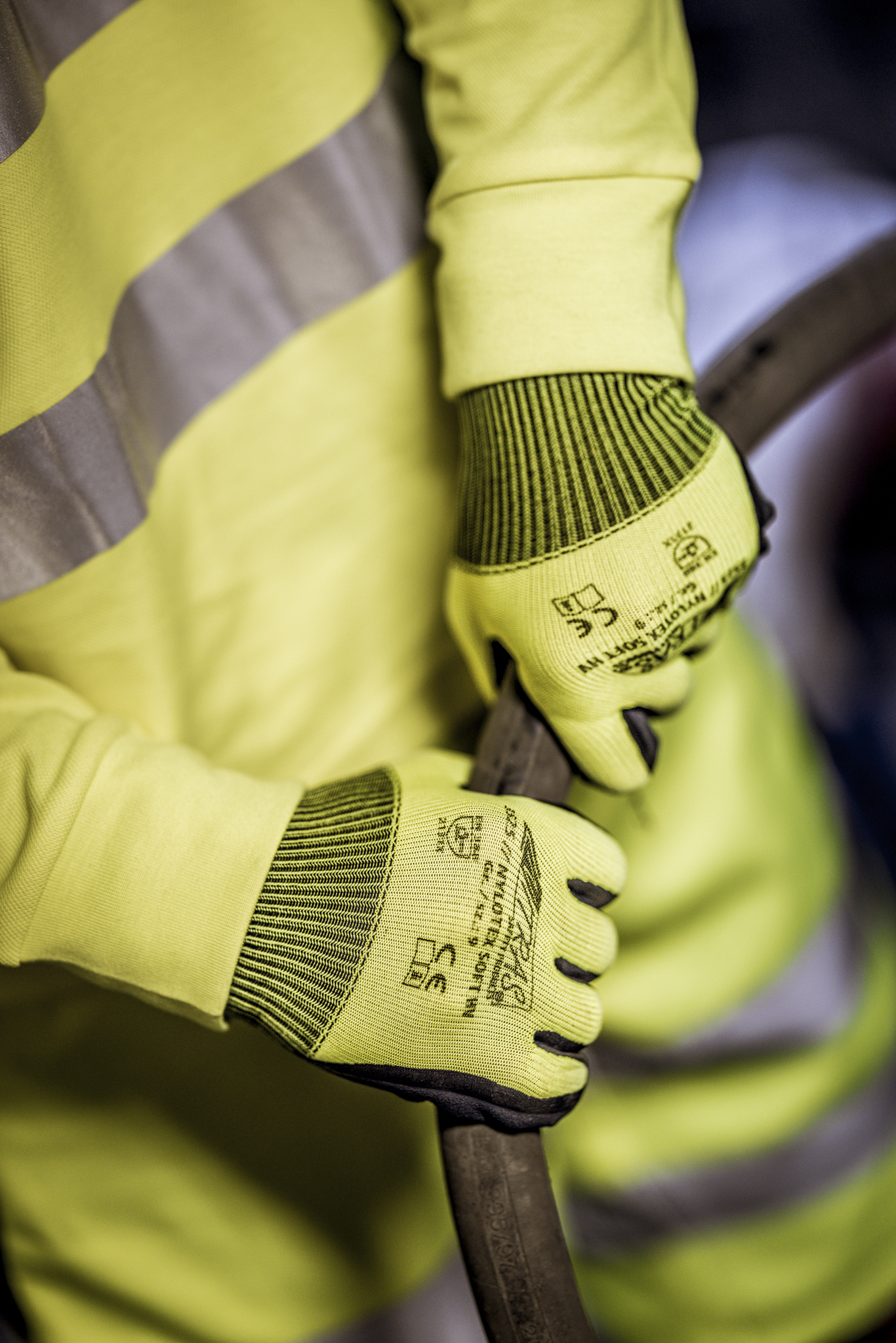 NITRAS NYLOTEX SOFT HV, Montagehandschuhe, neongelb / dunkelblau, EN 388 Produktbild img2 L