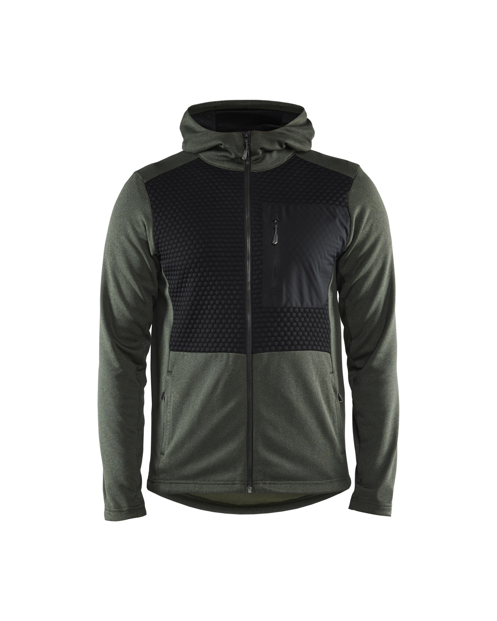 Blåkläder Kapuzensweater mit Reißverschluss Herbstgrün/Schwarz Produktbild img1 L