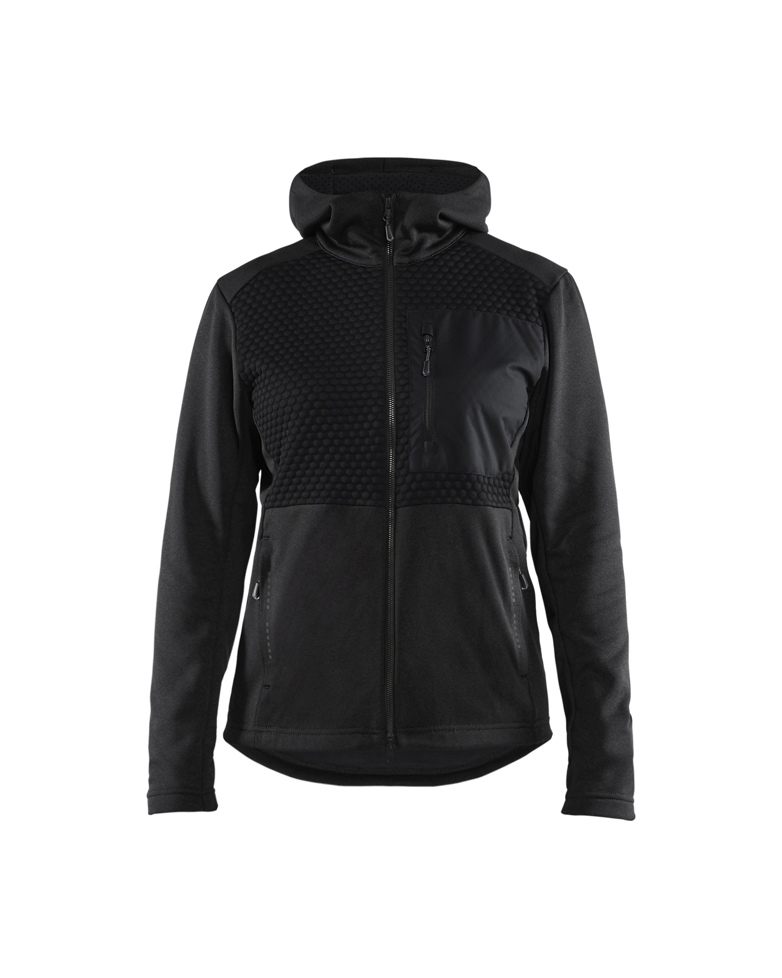 Blåkläder Damen Kapuzenjacke mit Reißverschluss Schwarz Produktbild img1 L