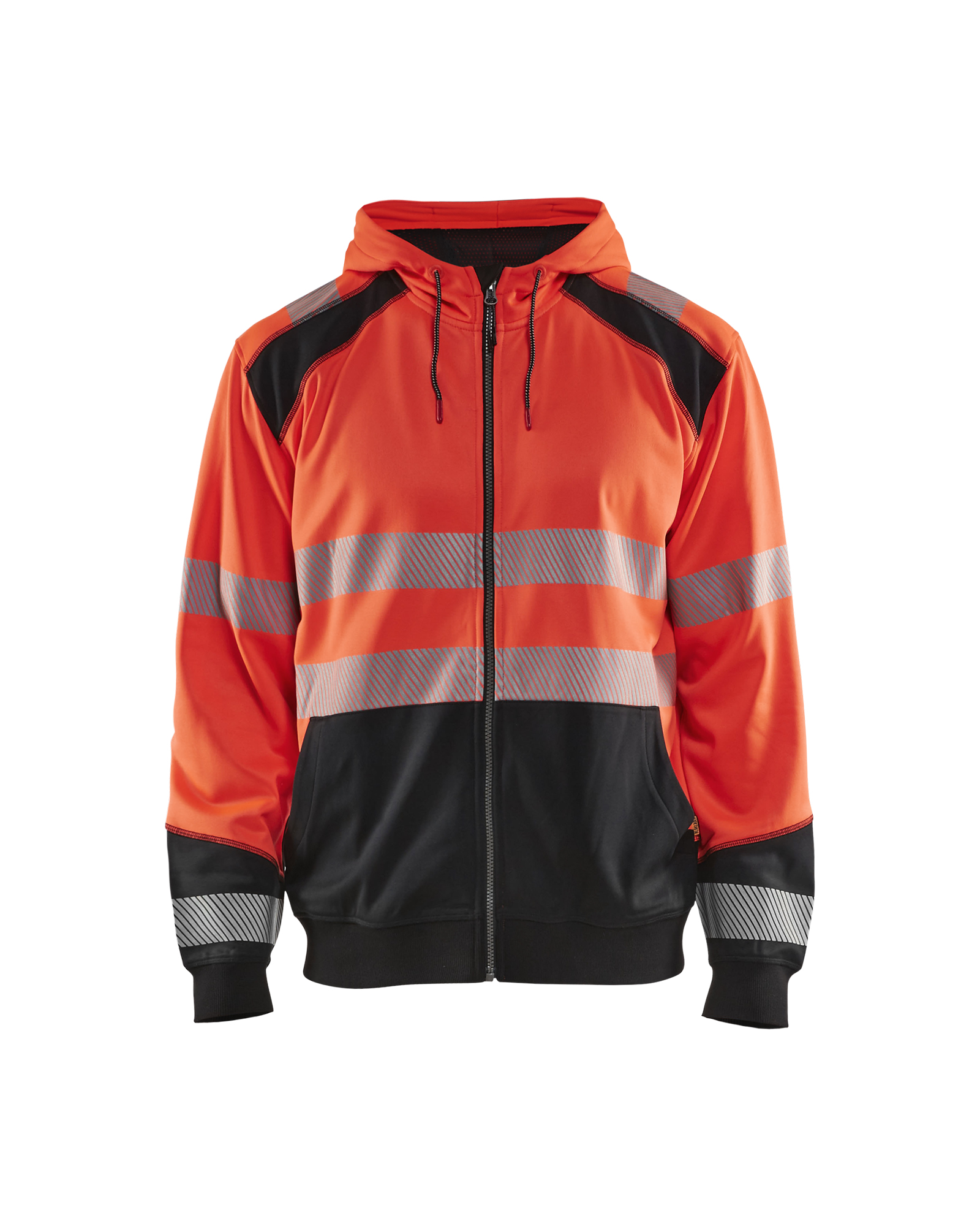 Blåkläder High Vis Kapuzensweater High Vis Rot/Schwarz Produktbild img1 L