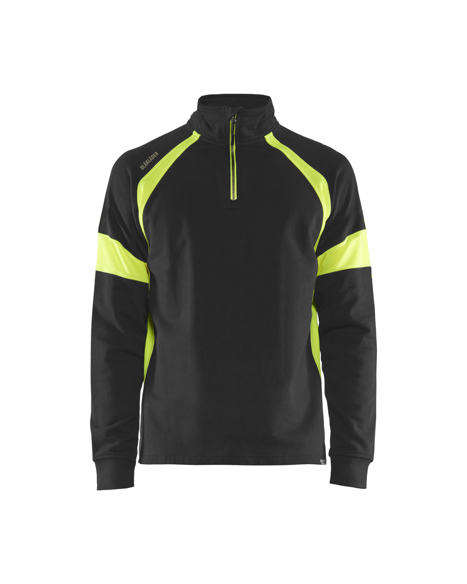 Blåkläder Sweatshirt mit High Vis Einsätzen Schwarz/Gelb Produktbild img1 L
