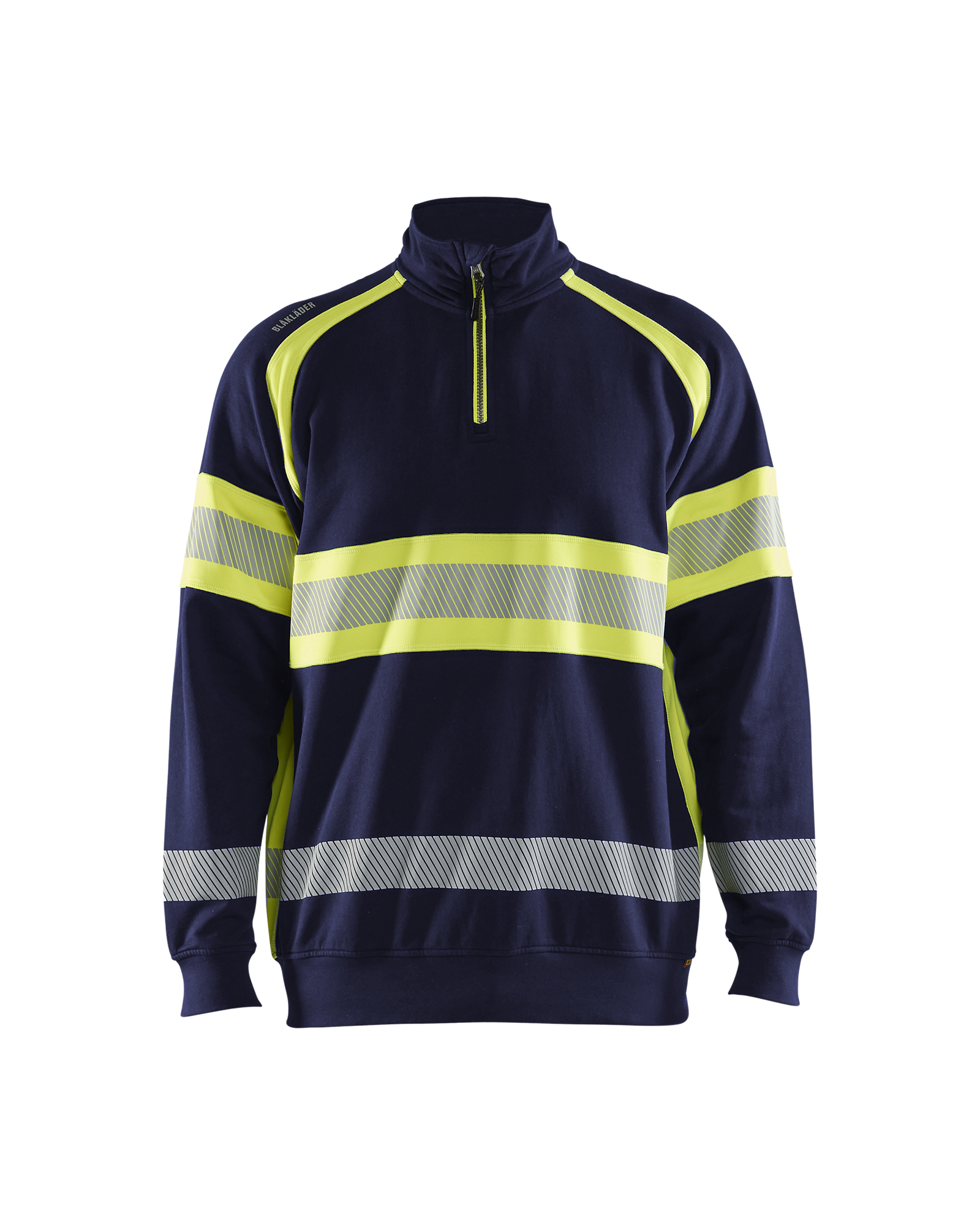 Blåkläder High Vis Sweater Marineblau/ High Vis Gelb Produktbild img1 L