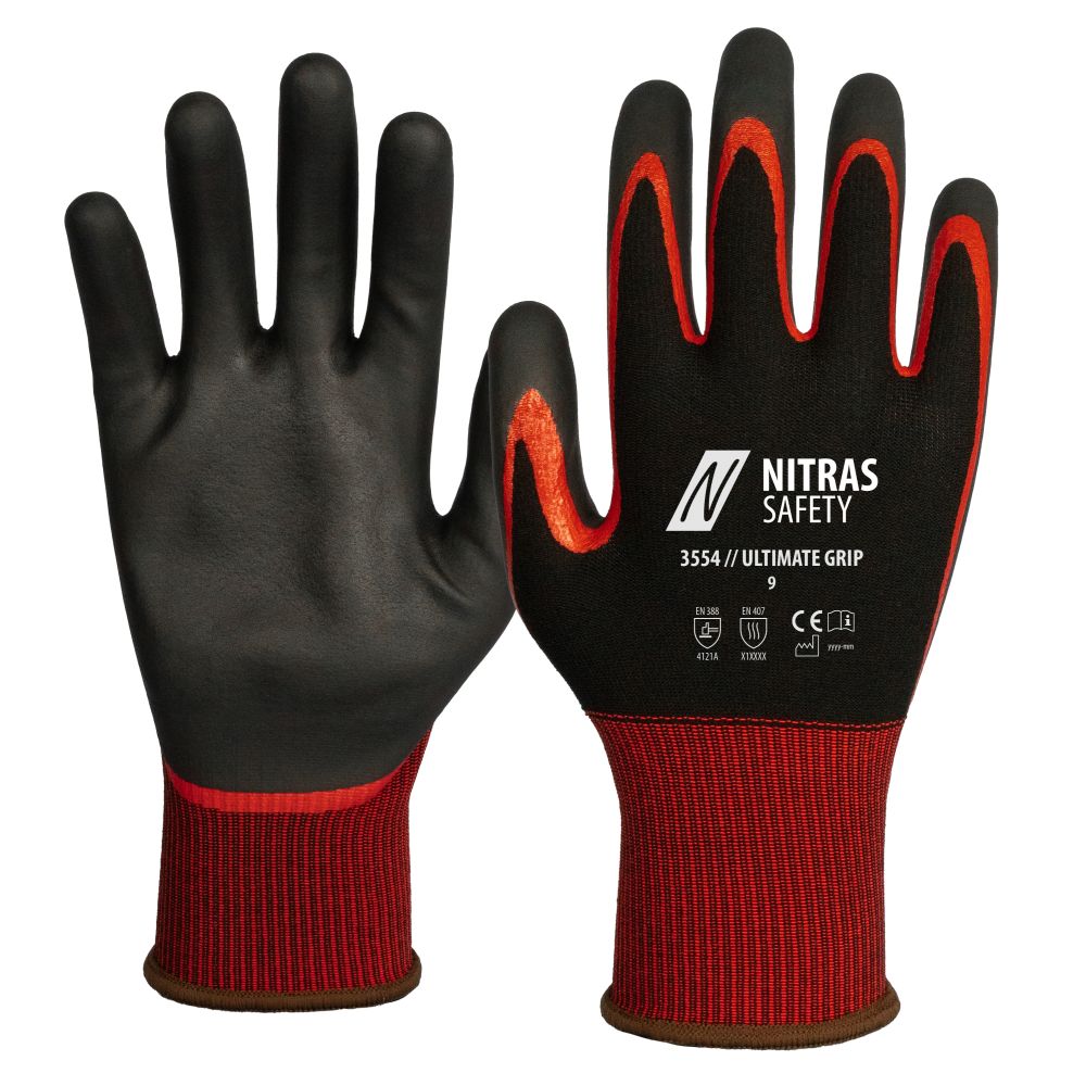 NITRAS ULTIMATE GRIP, Montagehandschuhe, EN ISO 21420, EN 388, EN 407 Produktbild img1 L