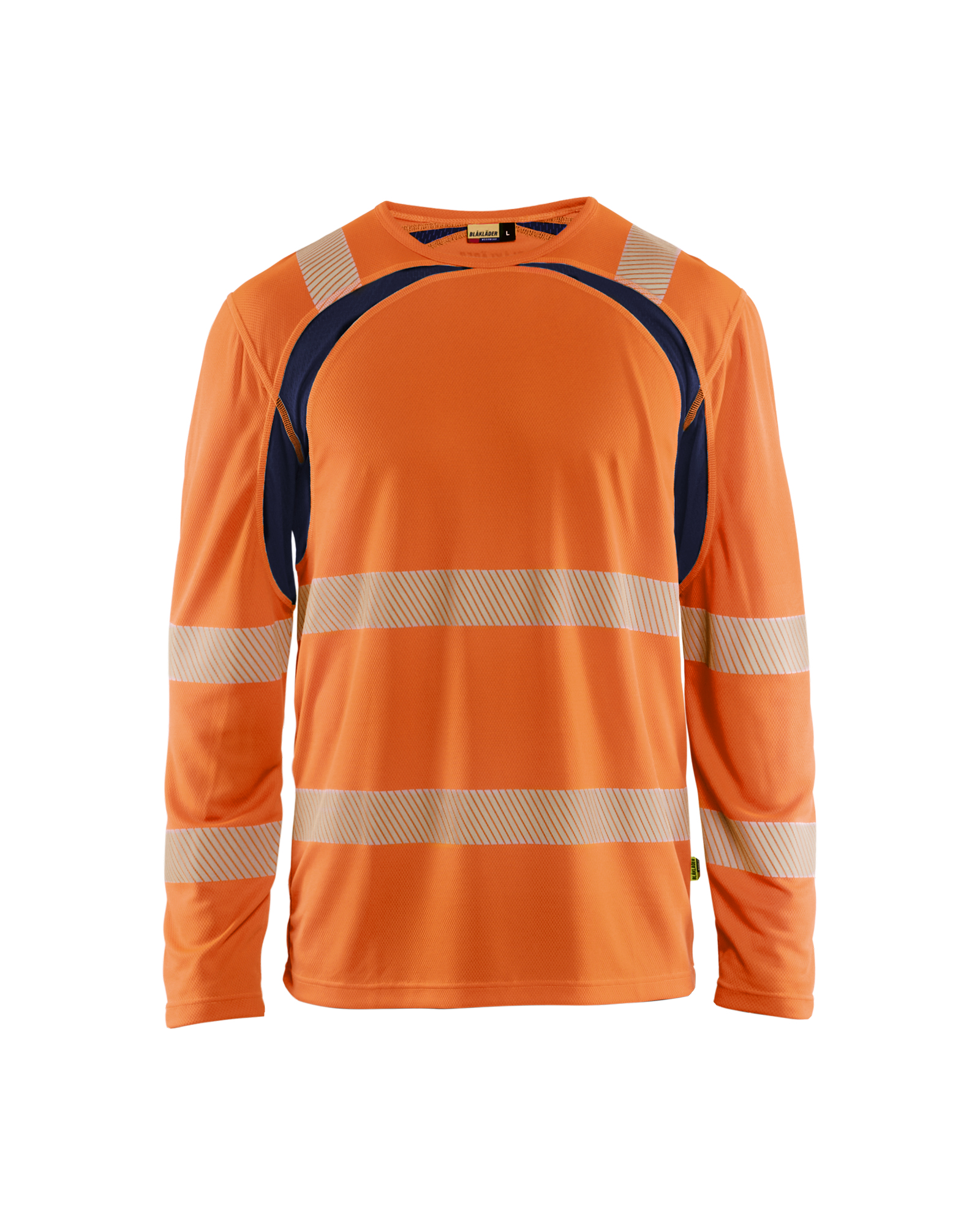 Blåkläder Langarm T-Shirt High VisHigh Vis Orange/Marineblau Produktbild img1 L