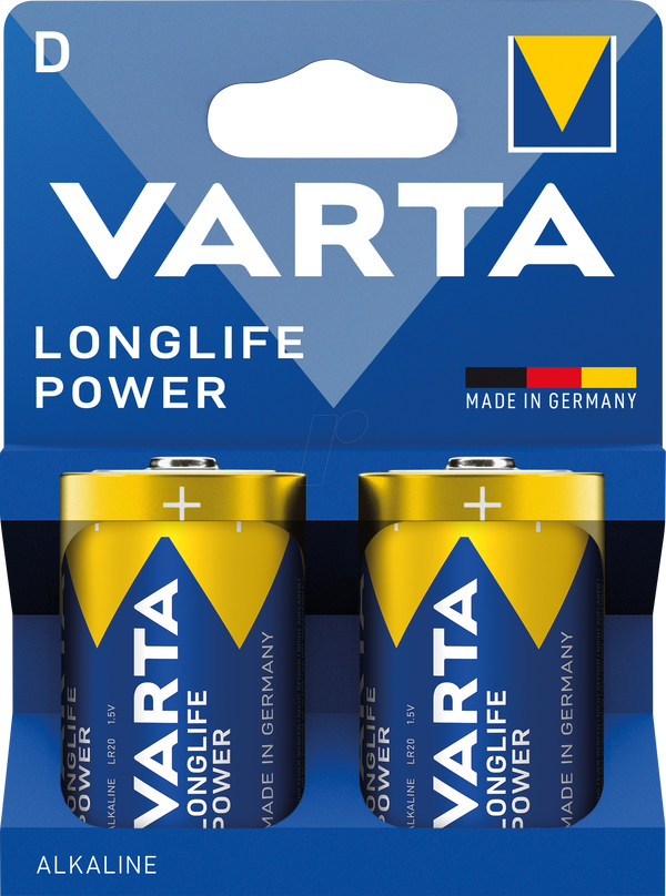 VARTA Batterie LONGLIFE VARTA Power D 2er Blister Produktbild img1 L