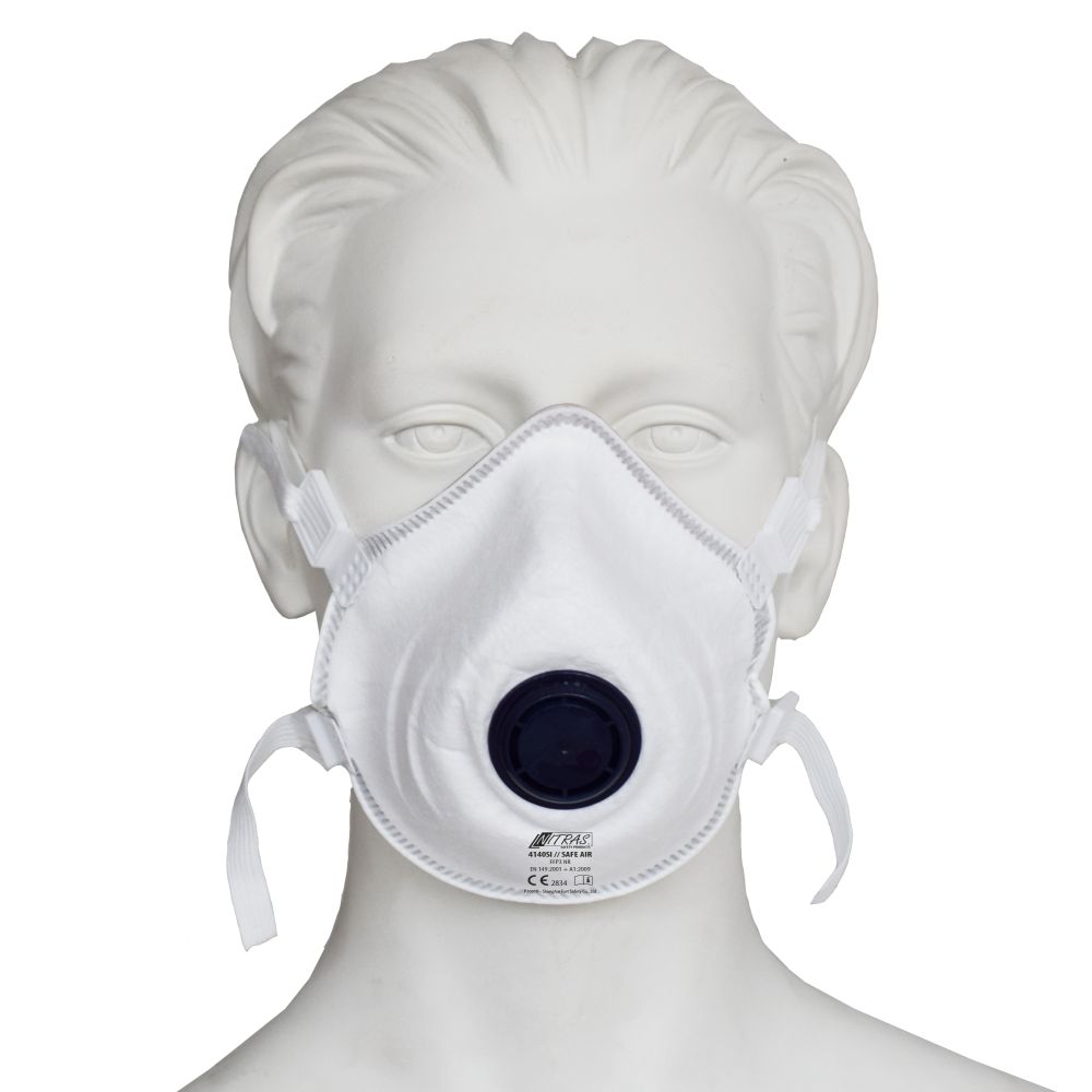 NITRAS SAFE AIR, Atemschutzmaske, FFP3 NR, mit Ventil, weiß, EN 149, Box à 10 Stück Produktbild img1 L