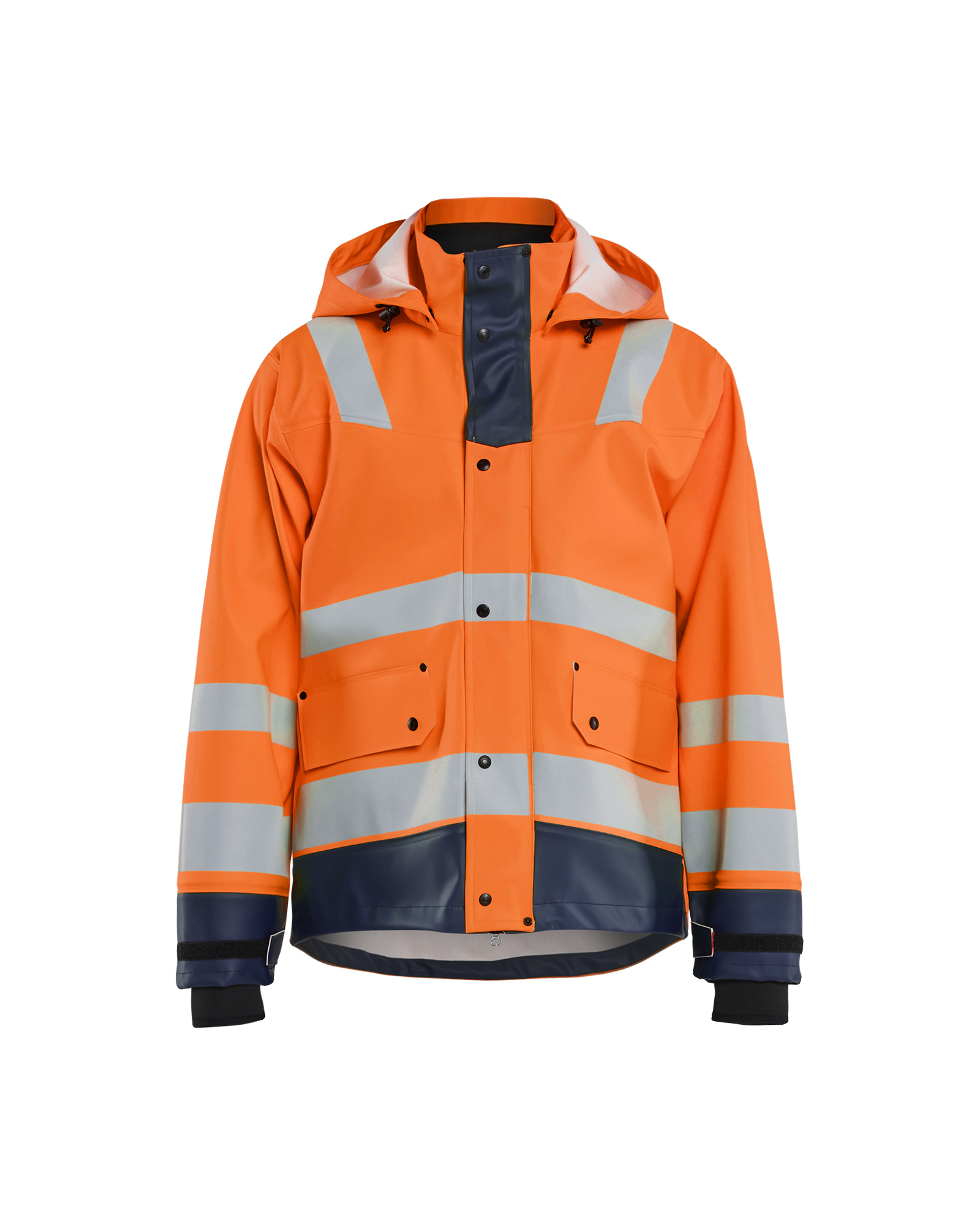 Blåkläder High Vis Regenjacke Level 3 High Vis Orange/Marineblau Produktbild img1 L