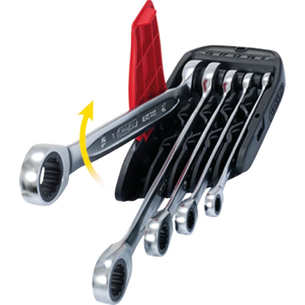 KS TOOLS DUO GEAR Ringmaulschlüssel-Satz, Maul-Ratschenfunktion, 5-teilig, umschaltbar Produktbild img9 L