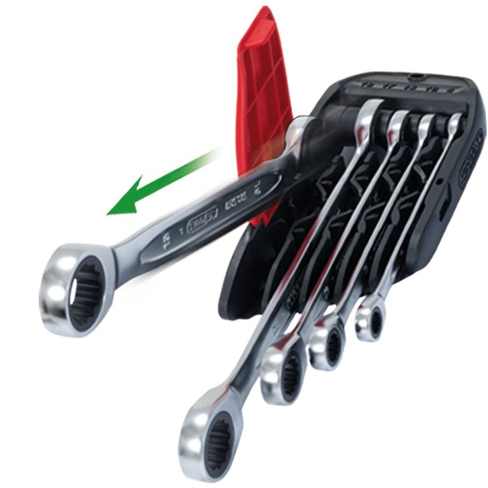 KS TOOLS DUO GEAR Ringmaulschlüssel-Satz, Maul-Ratschenfunktion, 5-teilig, umschaltbar Produktbild img5 L