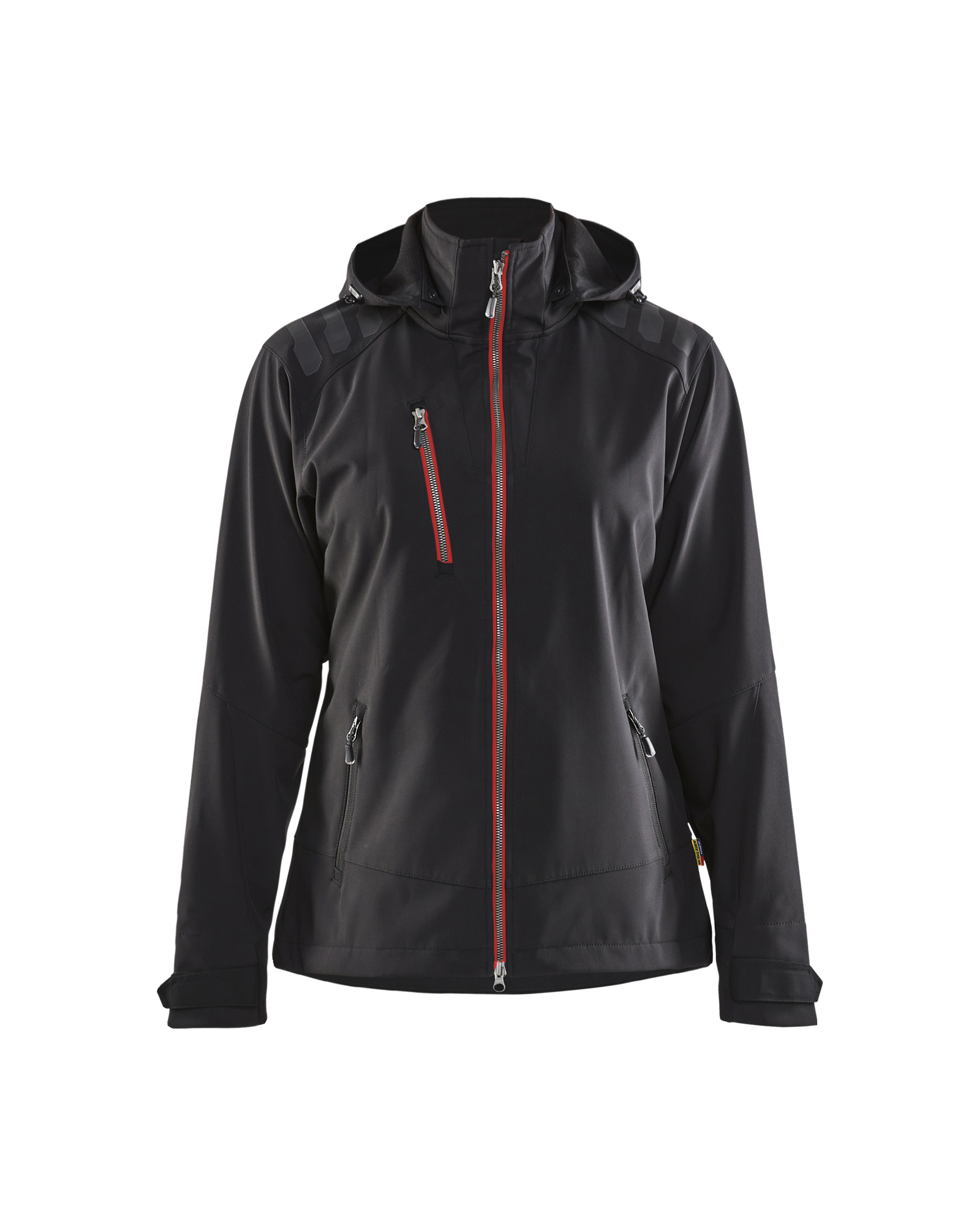Blåkläder Damen Softshell Jacke Schwarz/Rot Produktbild img1 L