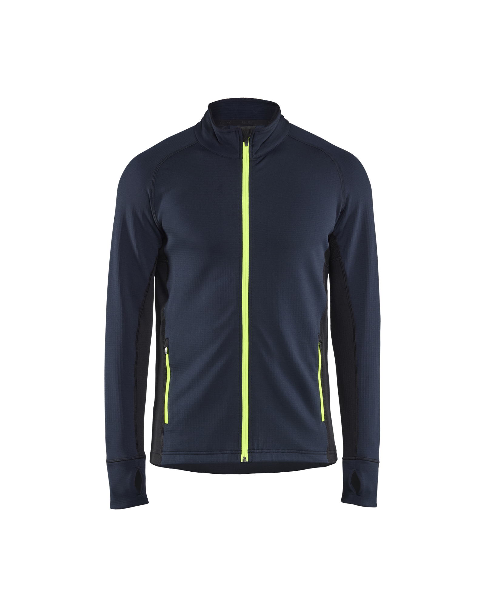 Blåkläder STRIKER Fleecejacke Dunkel Marineblau/High Vis Gelb Produktbild img1 L