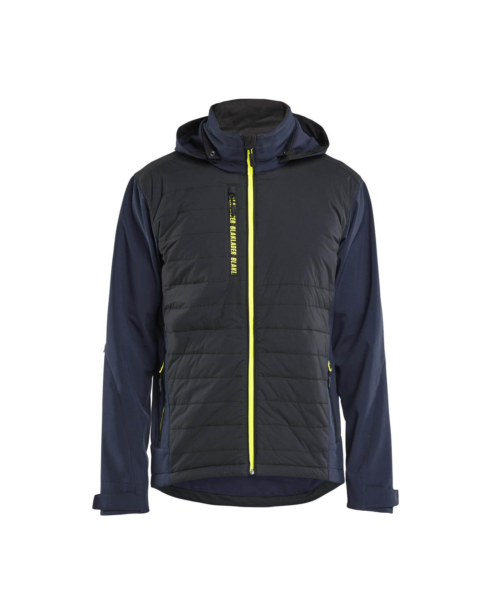 Blåkläder Hybrid Jacke Dunkel Marineblau/High Vis Gelb Produktbild img1 L