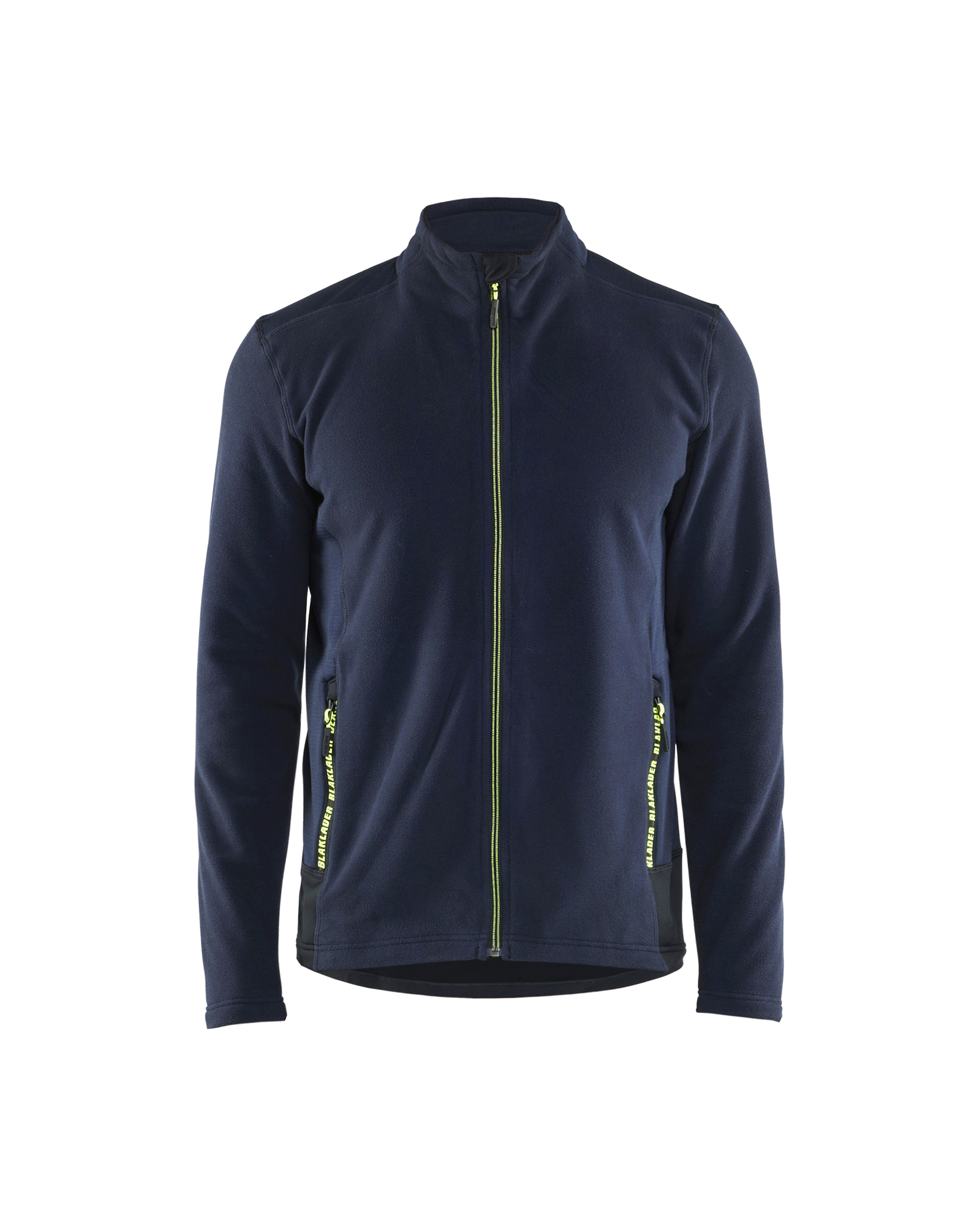Blåkläder Mikrofleece-JackeDunkel Marineblau/High Vis Gelb Produktbild img1 L