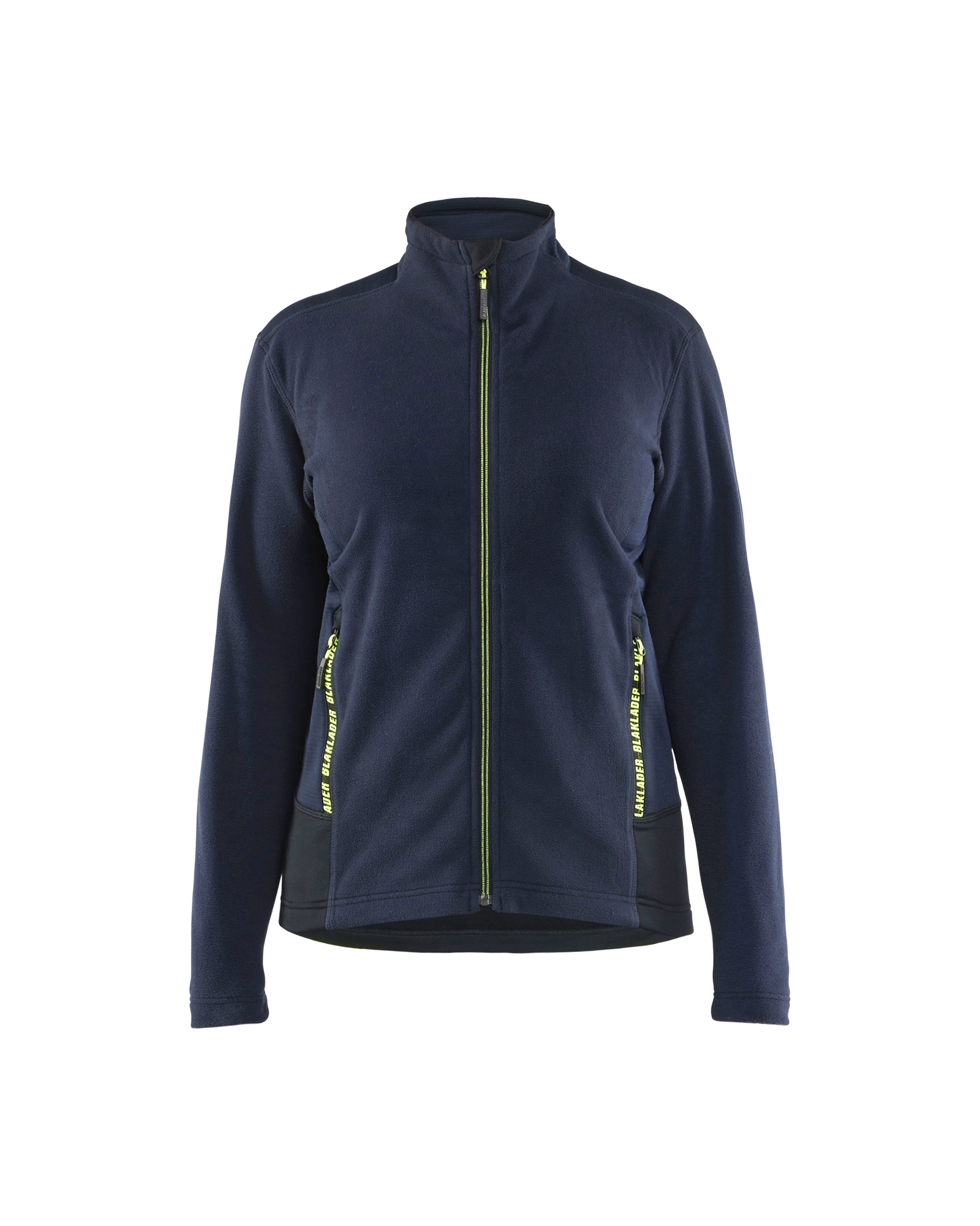Blåkläder Damen Microfleece-JackeDunkel Marineblau/High Vis Gelb Produktbild img1 L