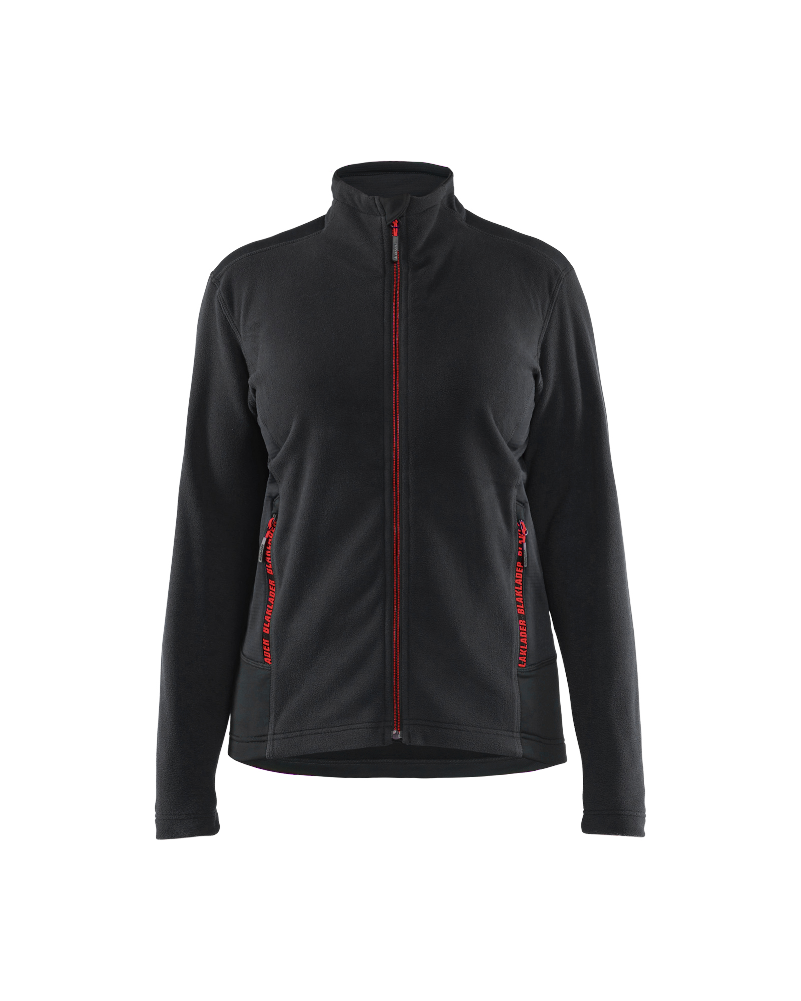 Blåkläder Damen Microfleece-JackeSchwarz/Rot Produktbild img1 L