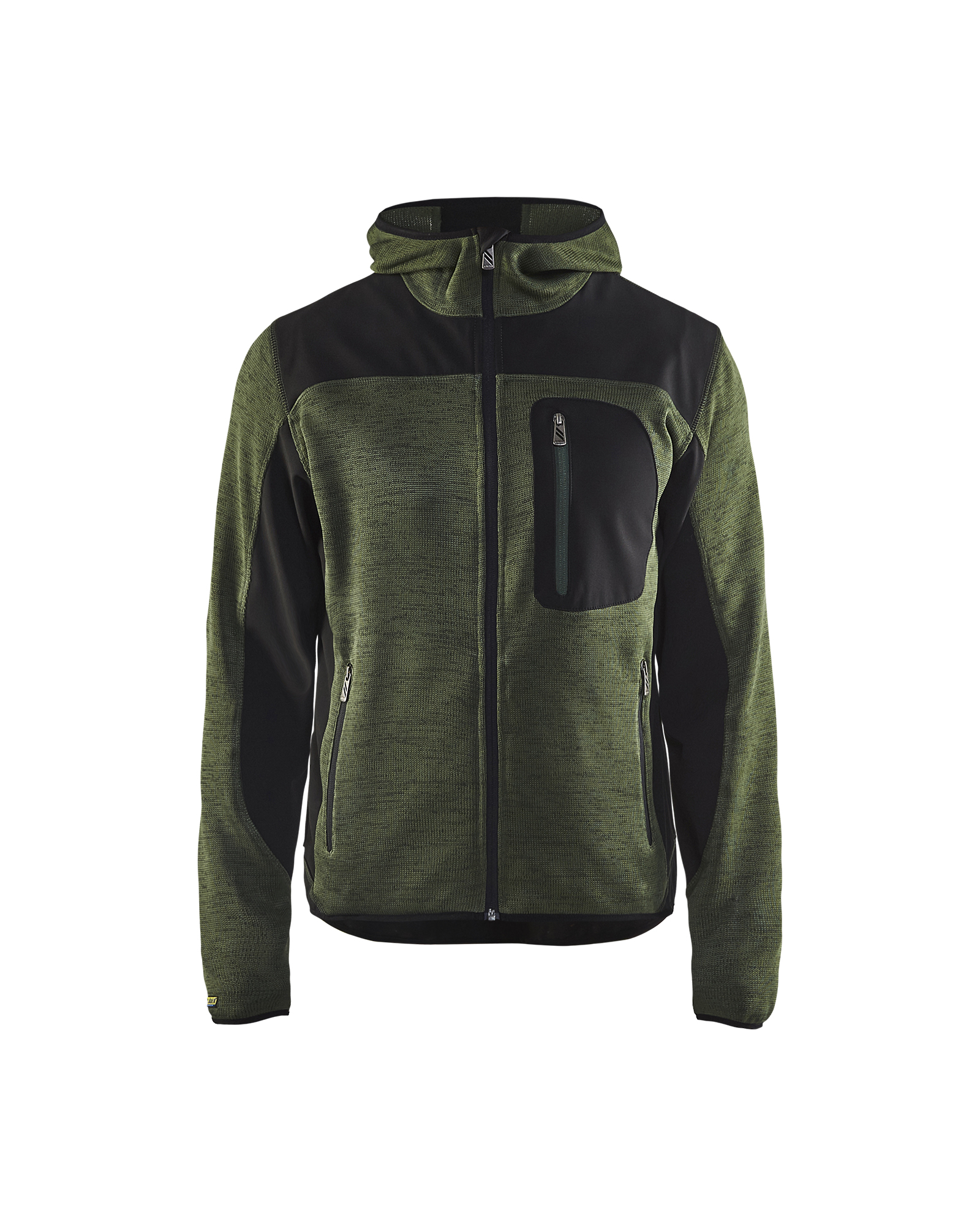 Blåkläder Strickjacke mit Softshell Armygrün/Schwarz Produktbild img1 L