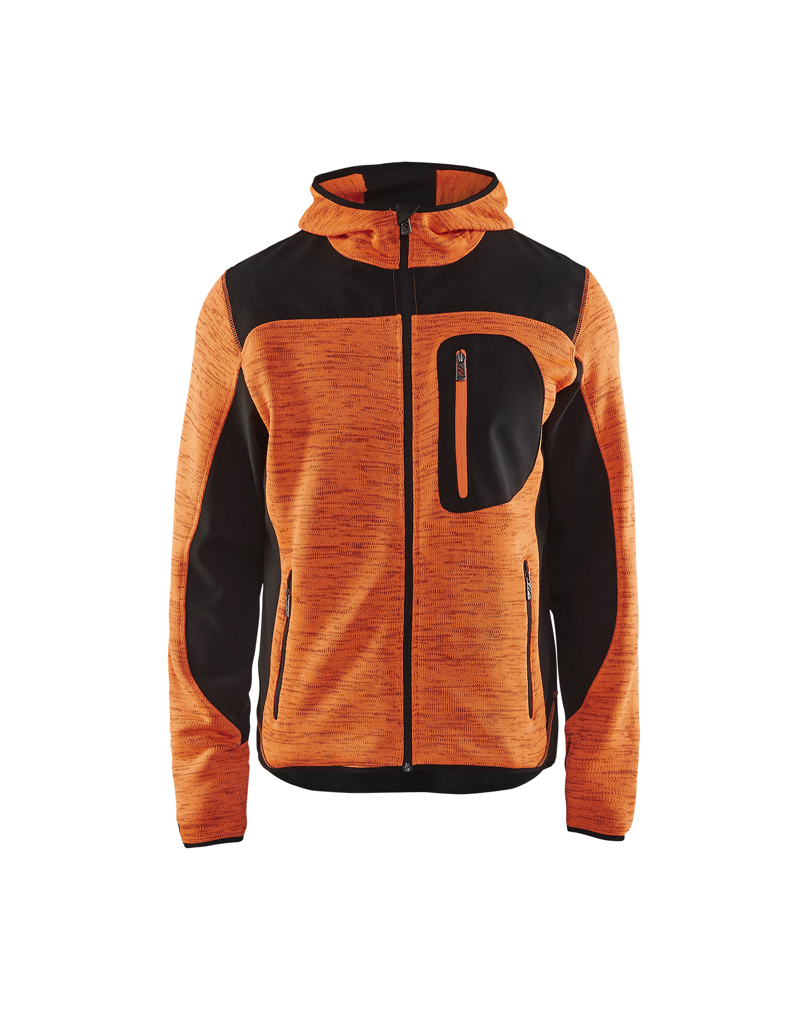 Blåkläder Strickjacke mit Softshell High Vis Orange/Schwarz Produktbild img1 L