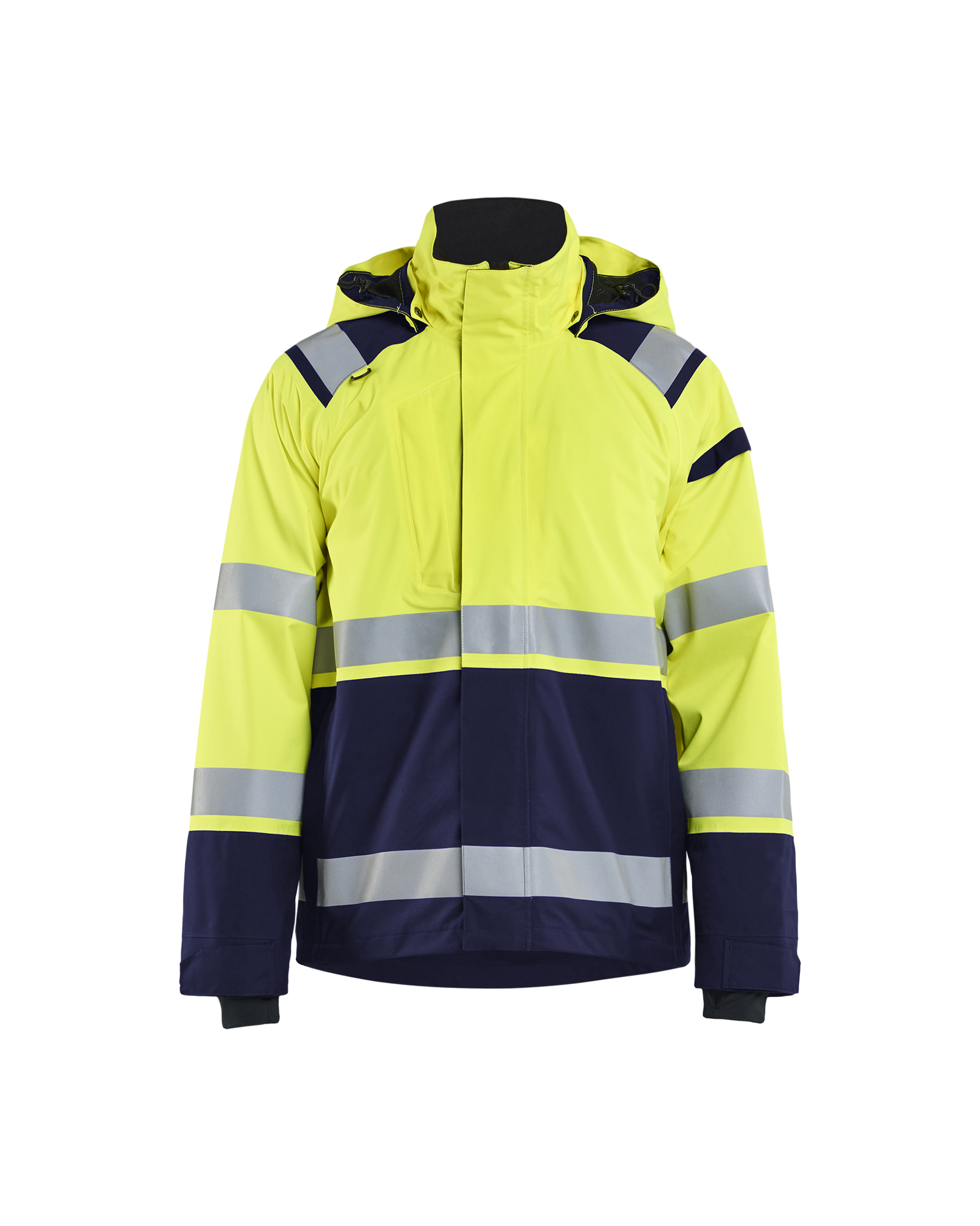 Blåkläder High Vis Shell Jacke High Vis Gelb/Marineblau Produktbild img1 L