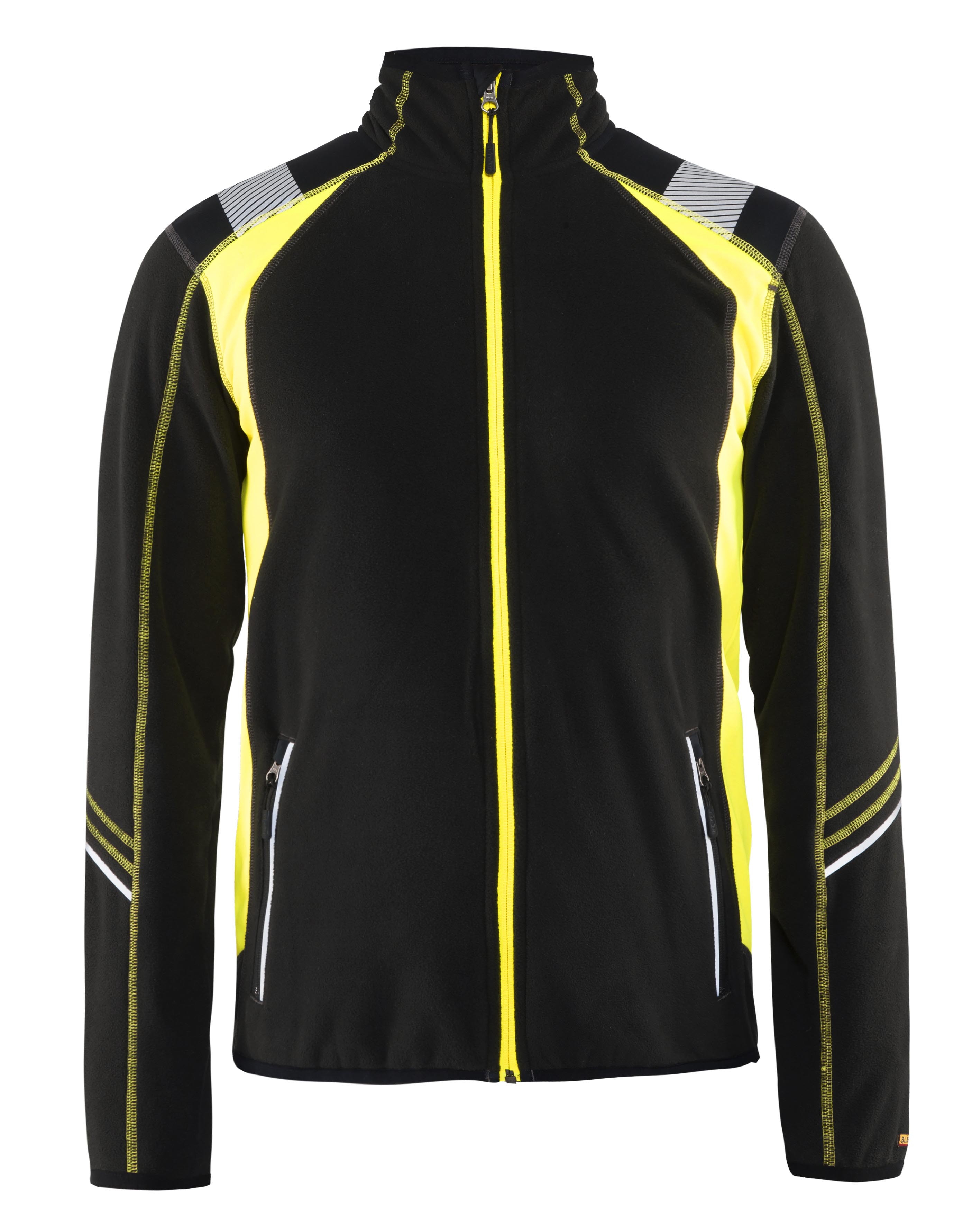 Blåkläder Microfleece Jacke Schwarz/Gelb Produktbild img1 L