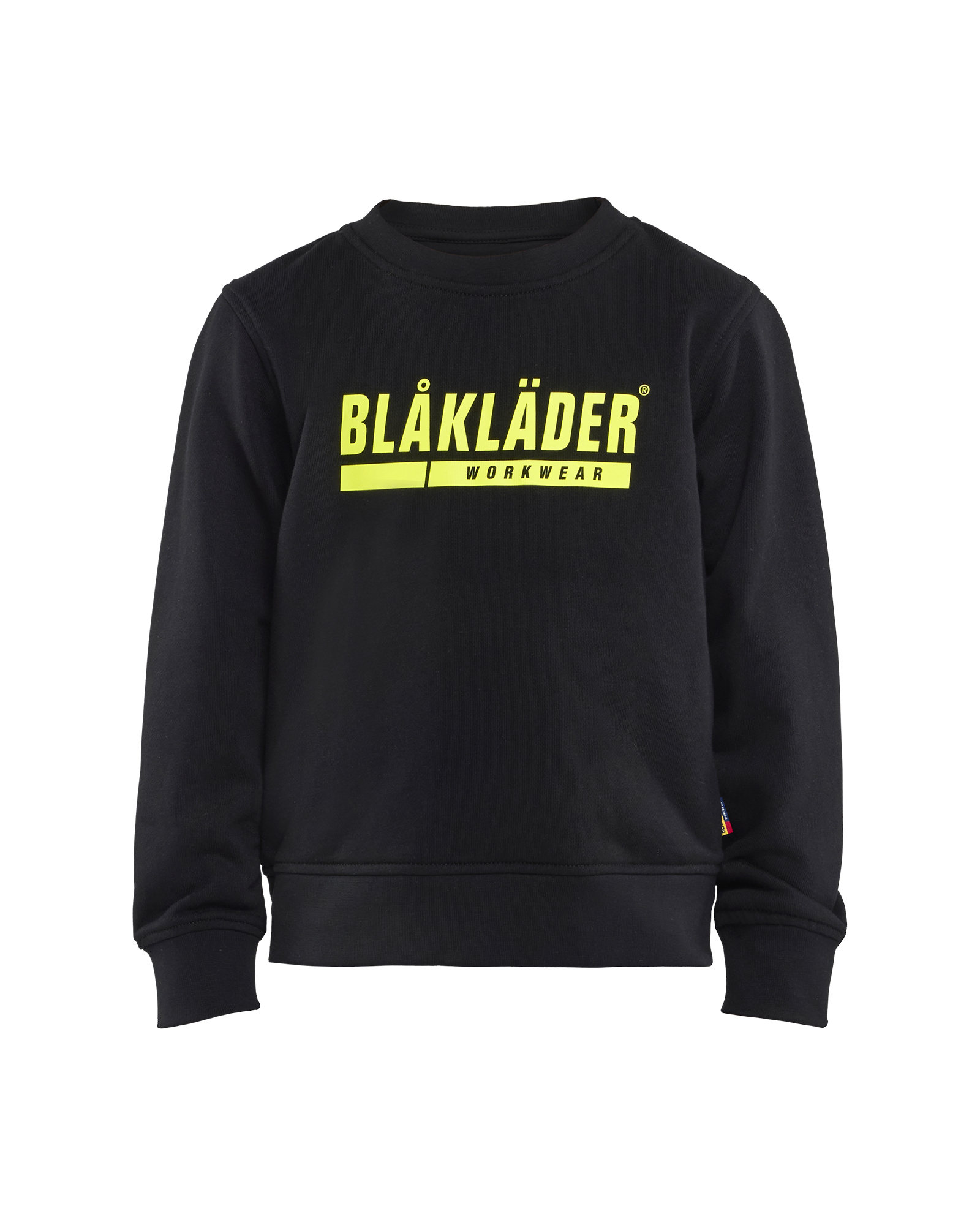 Blåkläder Kinder Sweatshirt Schwarz/High Vis Gelb Produktbild img1 L