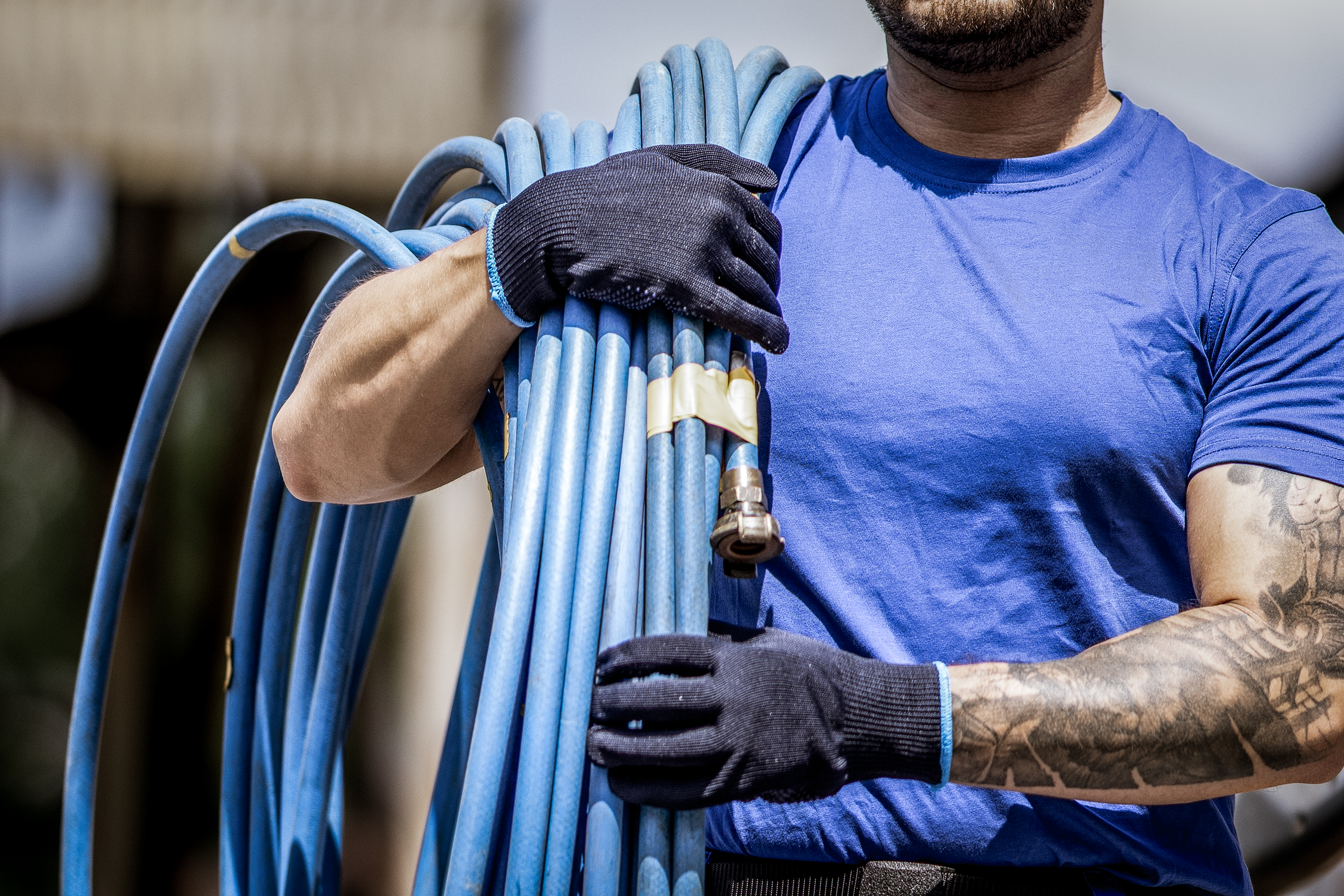 NITRAS Strickhandschuhe, blau, EN 388 Produktbild img2 L