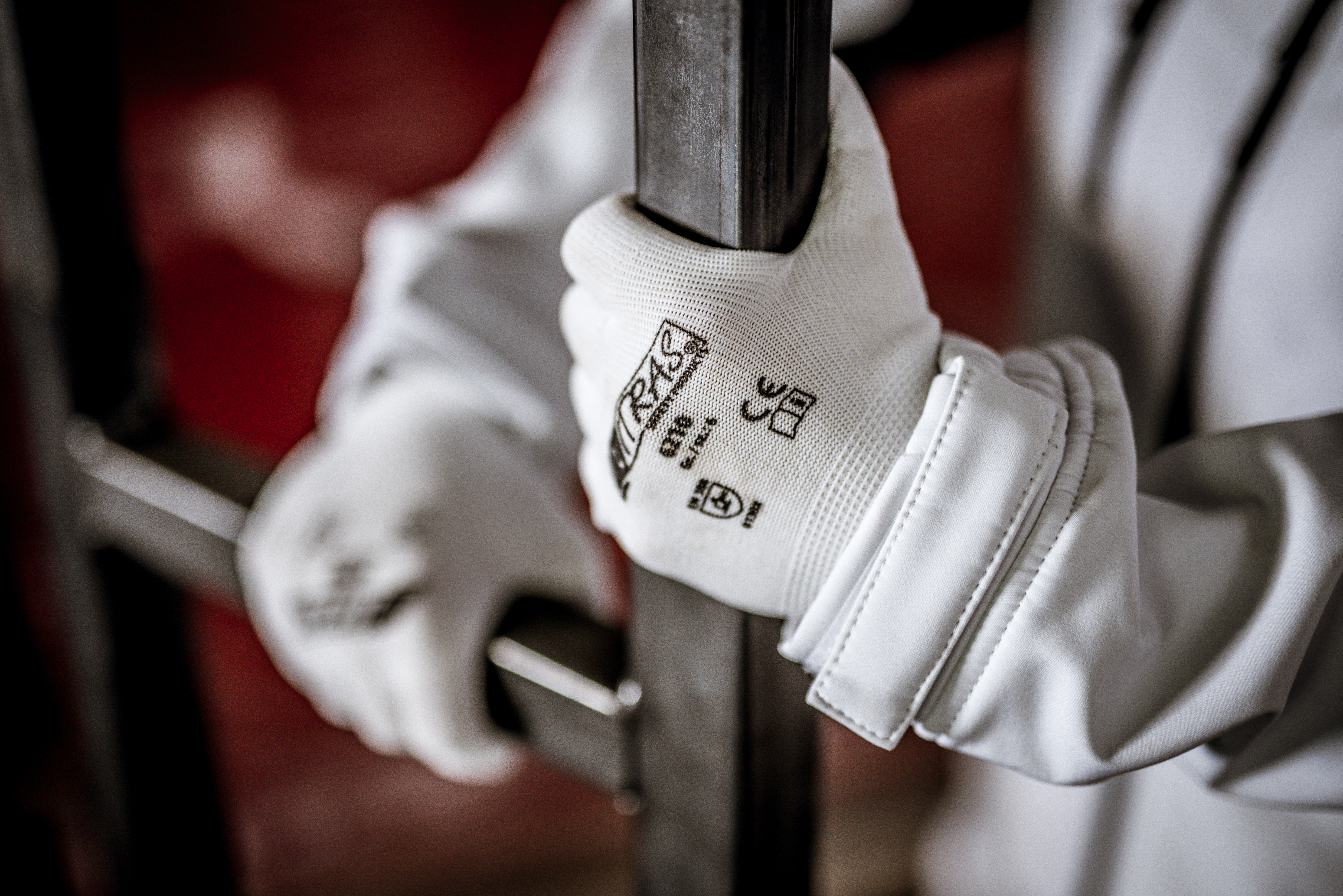 NITRAS Nylonhandschuhe, weiß, EN 388 Produktbild img2 L