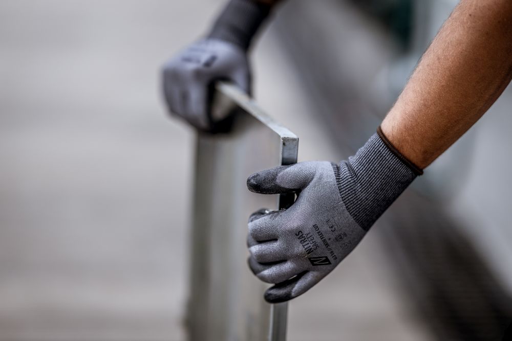 NITRAS SKIN FLEX 3D CUT C, Schnittschutzhandschuhe, grau / schwarz, EN ISO 21420, EN 388, OEKO-TEX Produktbild img2 L