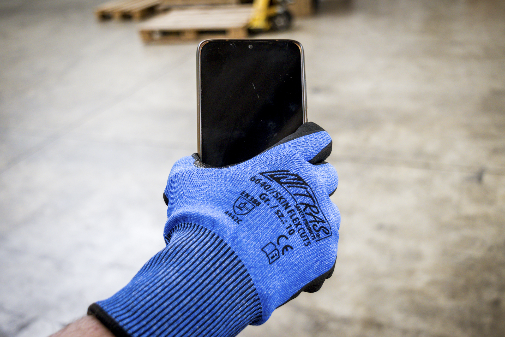 NITRAS SKIN FLEX CUT C, Schnittschutzhandschuhe, blau / schwarz, EN 388 Produktbild img2 L