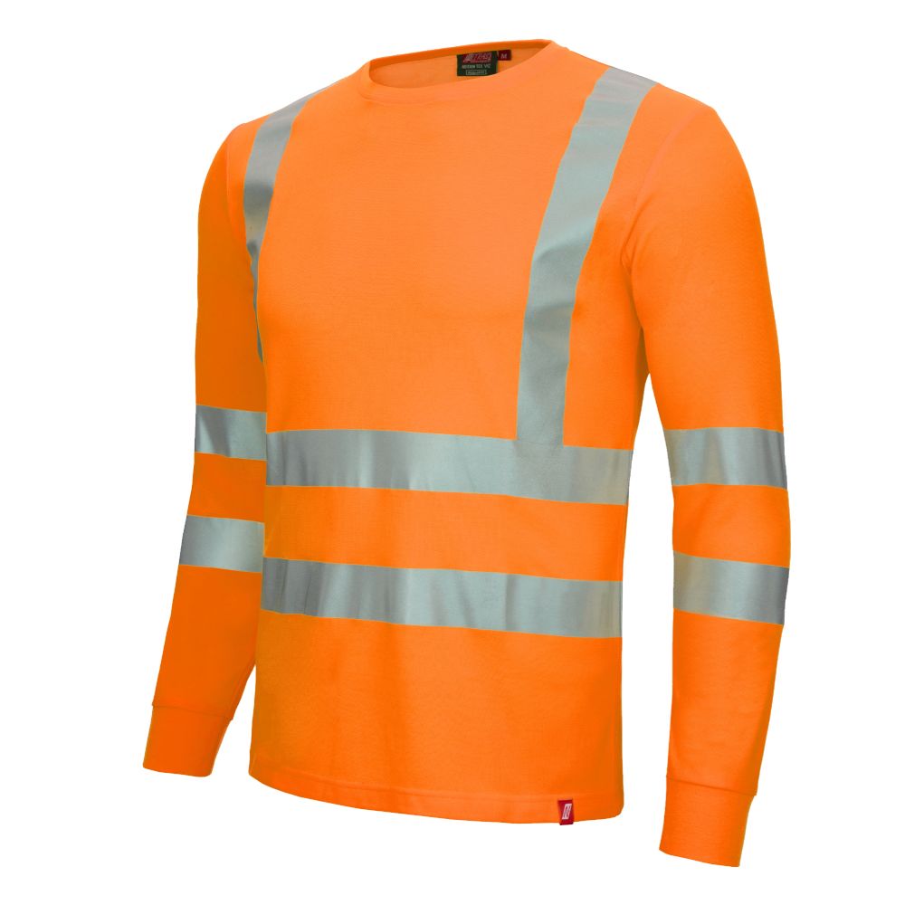 NITRAS MOTION TEX VIZ, Warn-Langarmshirt, neonorange, EN ISO 13688, EN ISO 20471, EN 13758-2 Produktbild img1 L
