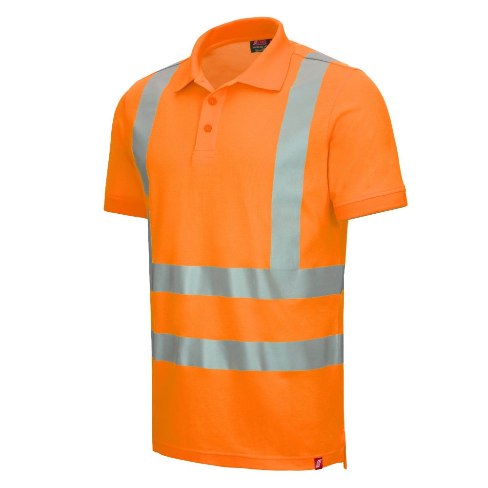 NITRAS MOTION TEX VIZ, Warn-Poloshirt, neonorange, EN ISO 13688, EN ISO 20471, EN 13758-2 Produktbild img1 L