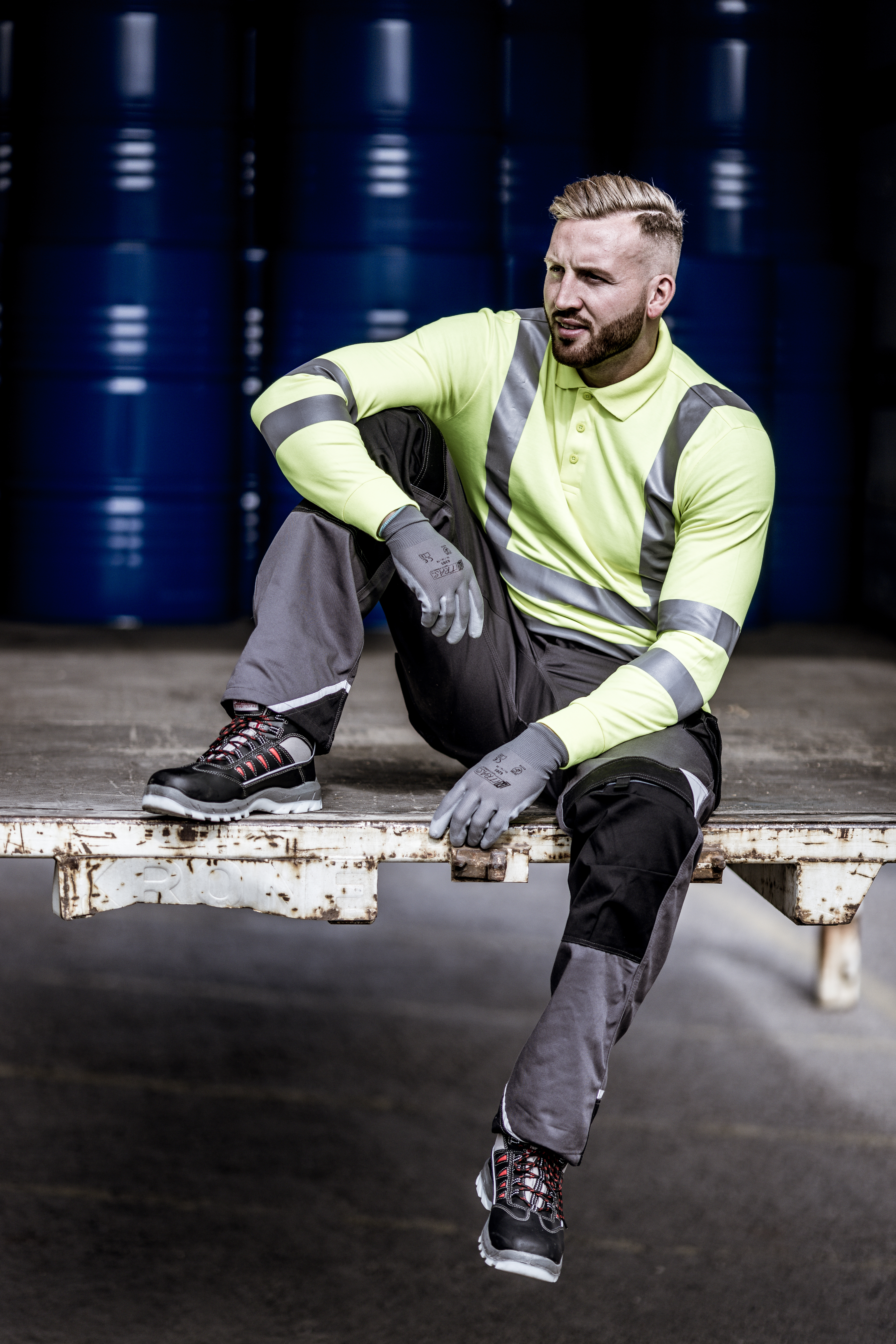 NITRAS MOTION TEX VIZ, Warn-Langarm-Poloshirt, neongelb, EN ISO 13688, EN ISO 20471, EN 13758-2 Produktbild img3 L