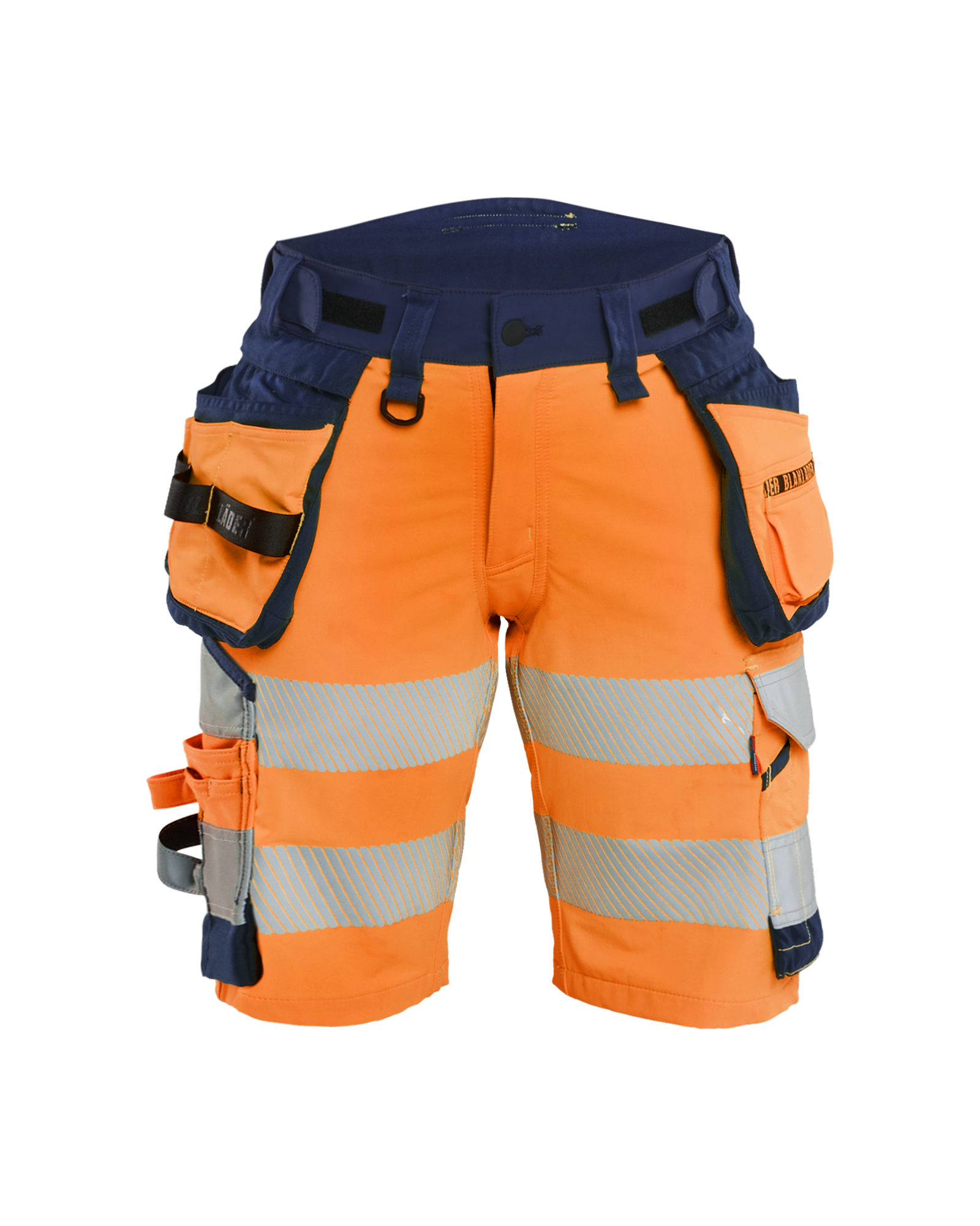 Blåkläder Damen Shorts High Vis 4-Wege-StretchHigh Vis Orange/Marineblau Produktbild img1 L