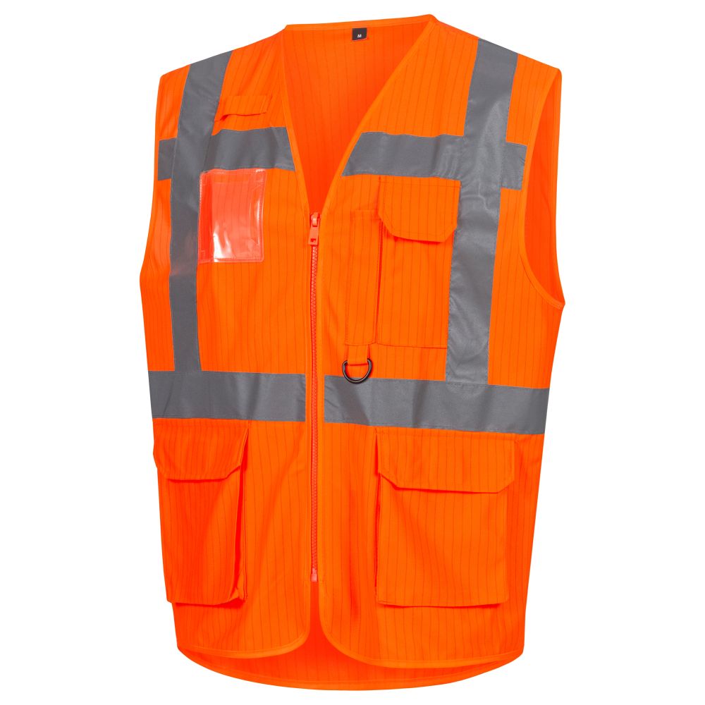 NITRAS Warnweste, neonorange, EN ISO 13688, EN ISO 20471, EN 1149 Produktbild img1 L
