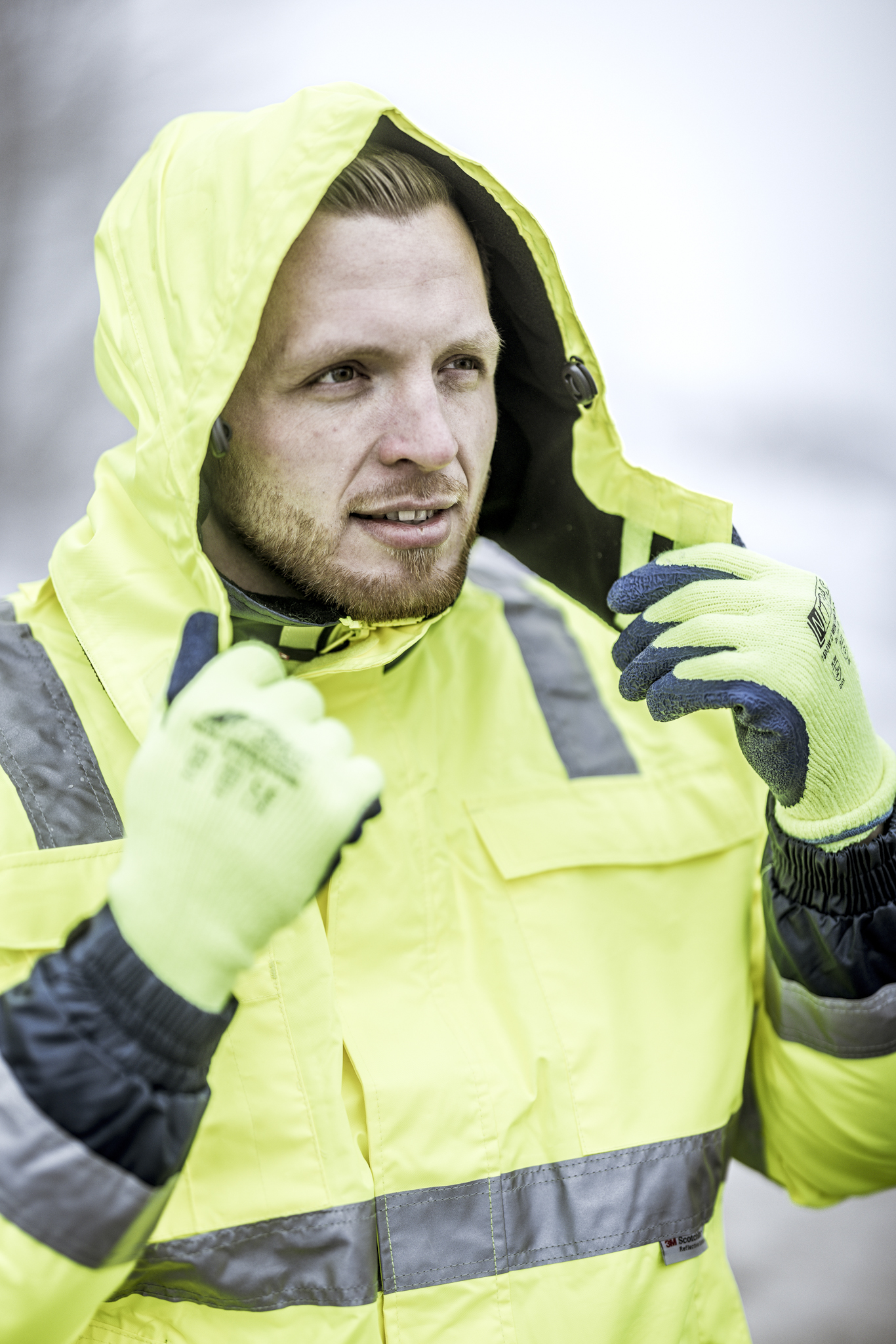 NITRAS abnehmbare Winterkapuze, neongelb, OEKO-TEX Produktbild img3 L