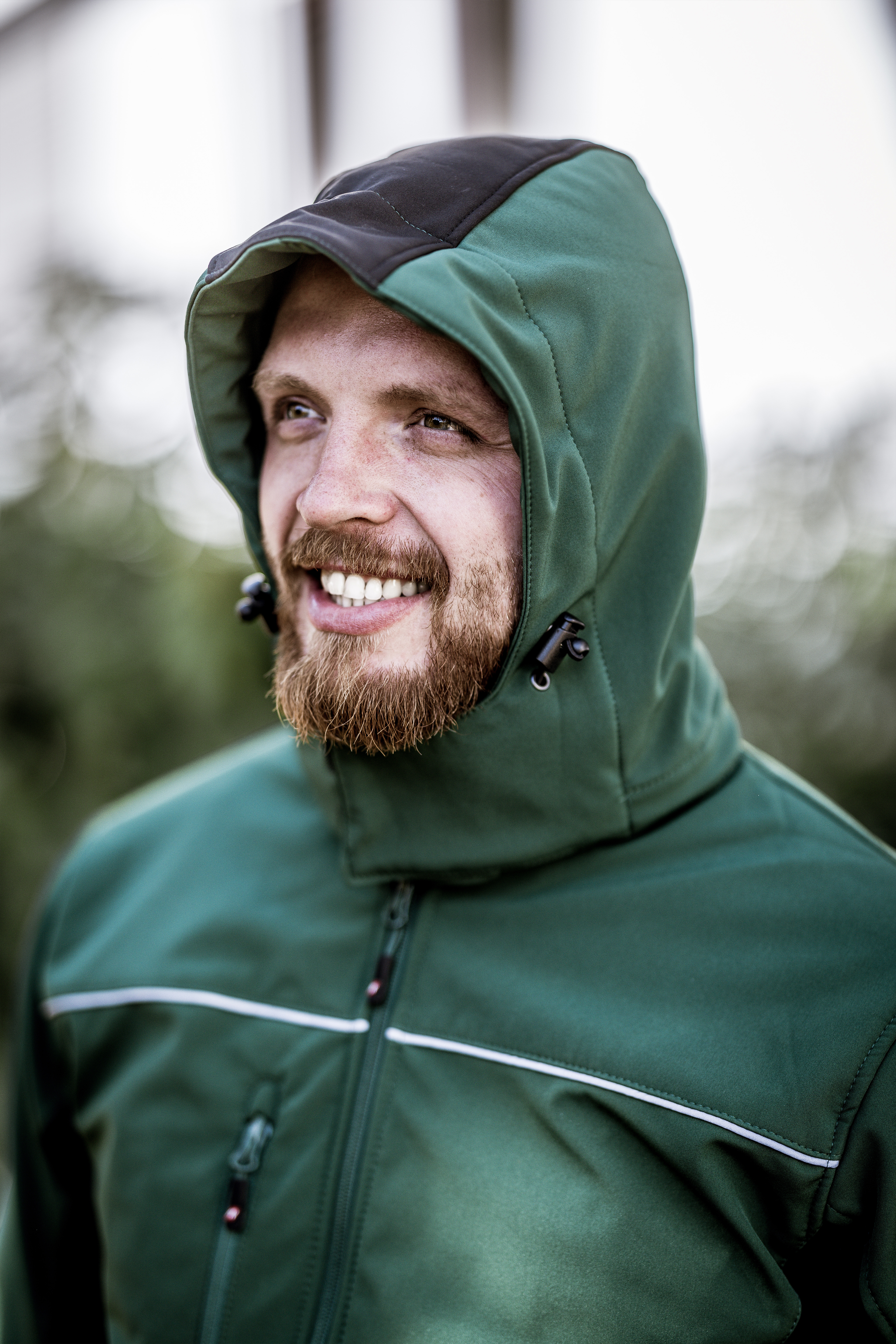 NITRAS abnehmbare Kapuze, grün / schwarz, OEKO-TEX Produktbild img4 L