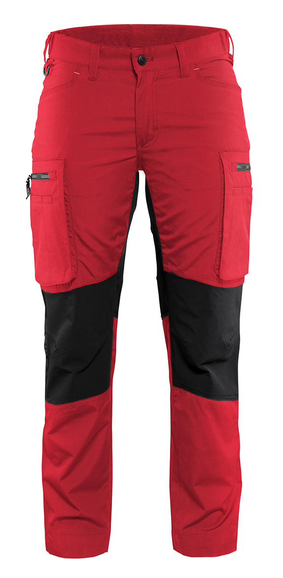 Blåkläder Damen Service Arbeitshose Stretch Rot/Schwarz Produktbild img1 L