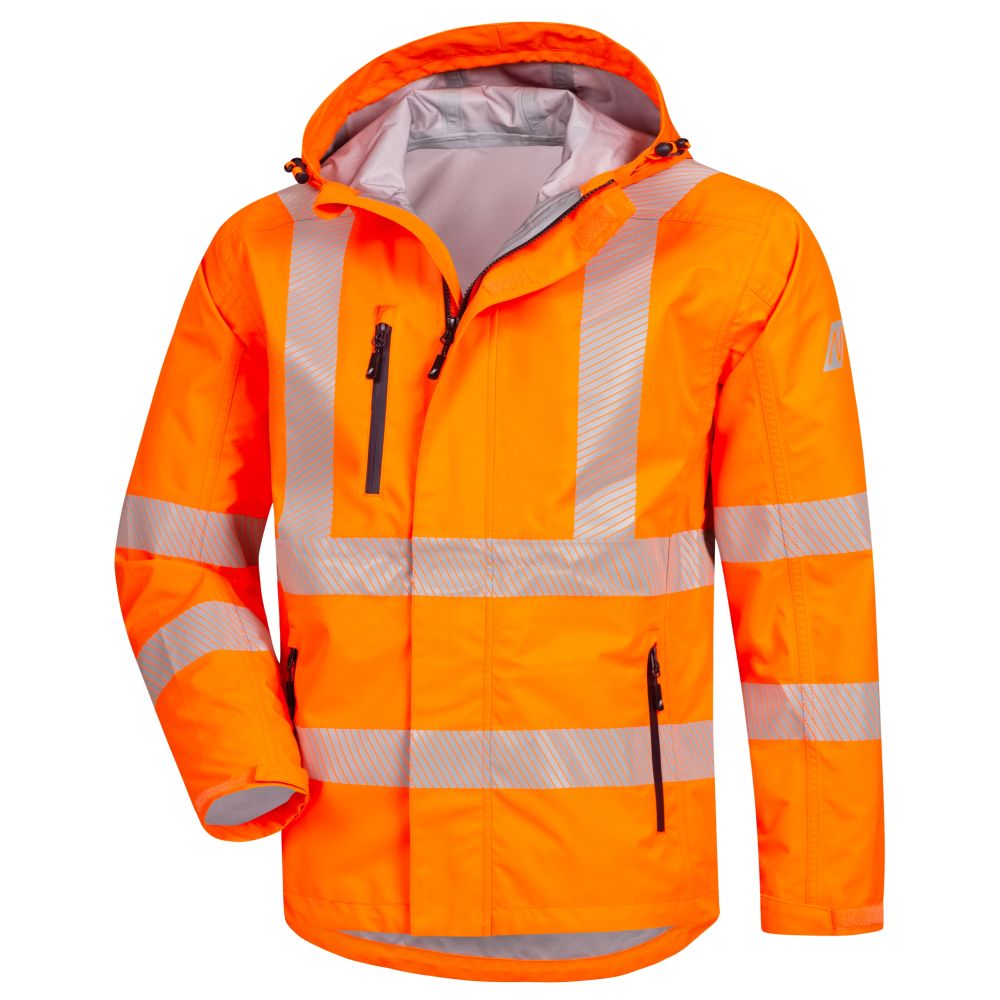 NITRAS MOTION TEX VIZ PLUS, Warn-Regenjacke, neonorange, EN ISO 13688, EN ISO 20471, EN 343, OEKO-TEX Produktbild img1 L