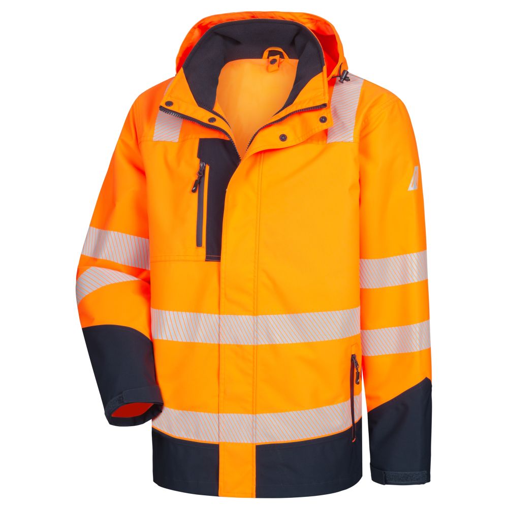 NITRAS MOTION TEX VIZ PLUS, Warn-Multifunktionsjacke, neonorange / marineblau, EN ISO 13688, EN ISO 20471, EN 343, EN 342, OEKO-TEX Produktbild img2 L