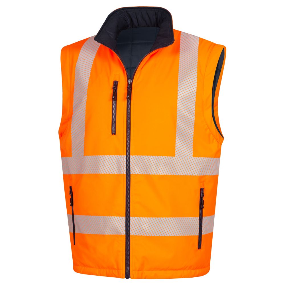 NITRAS MOTION TEX VIZ PLUS, Warn-Multifunktionsjacke, neonorange / marineblau, EN ISO 13688, EN ISO 20471, EN 343, EN 342, OEKO-TEX Produktbild img8 L